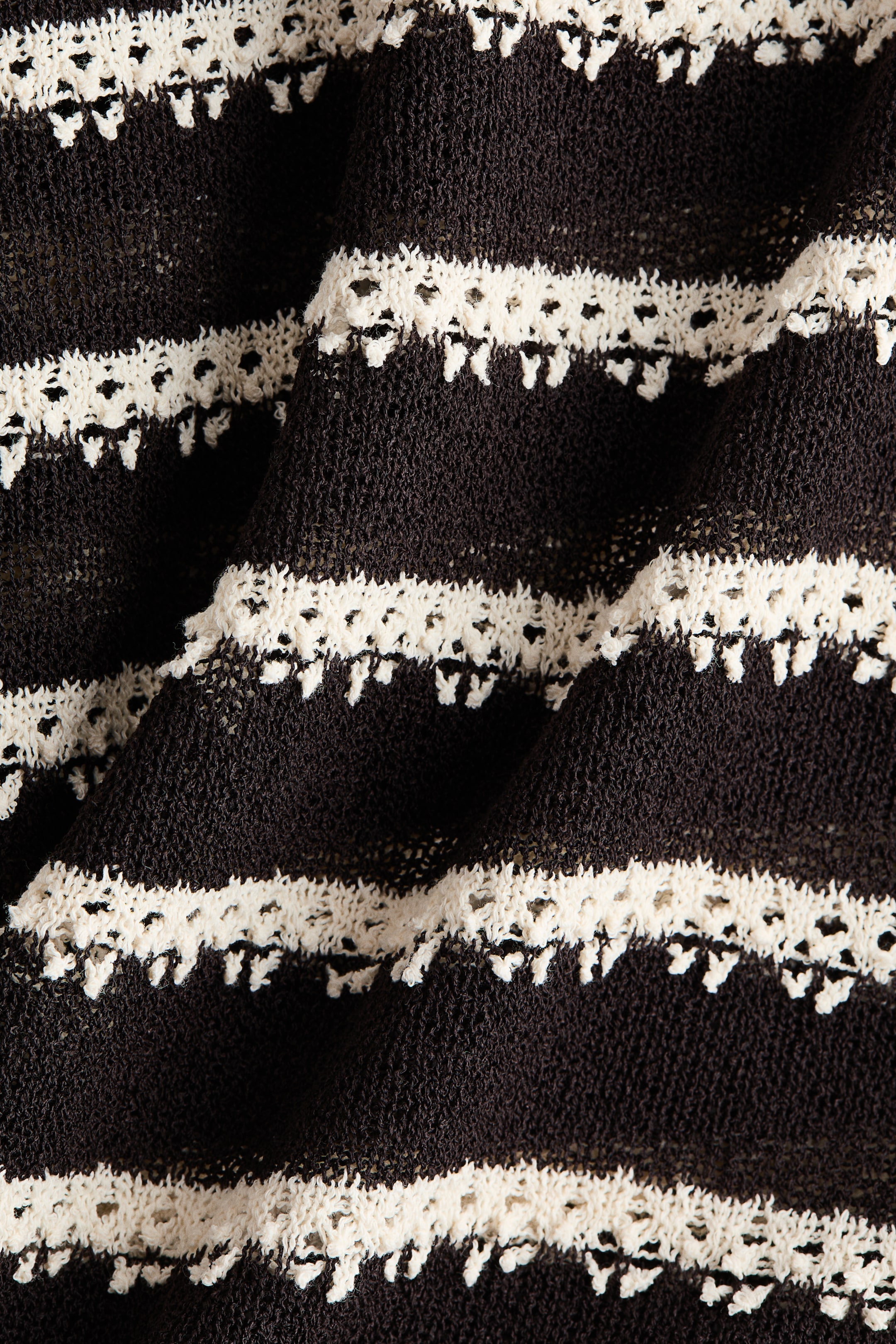 Crochet-Look Polo Shirt