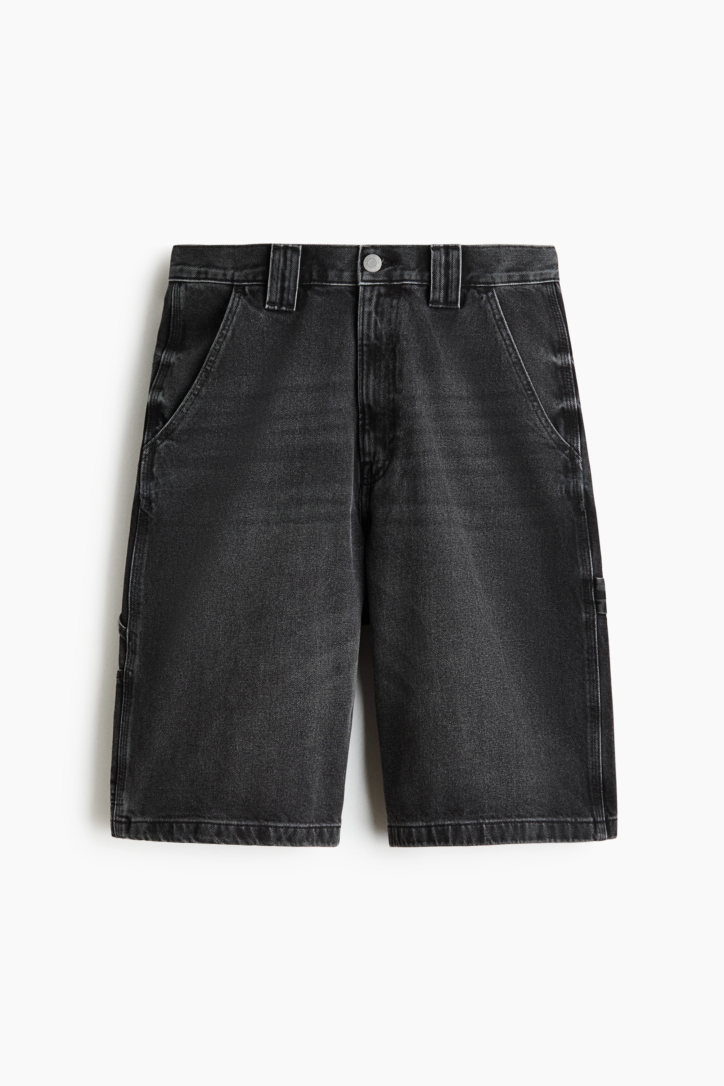 Oversized Carpenter Shorts - Denim black/Cream/Denim blue