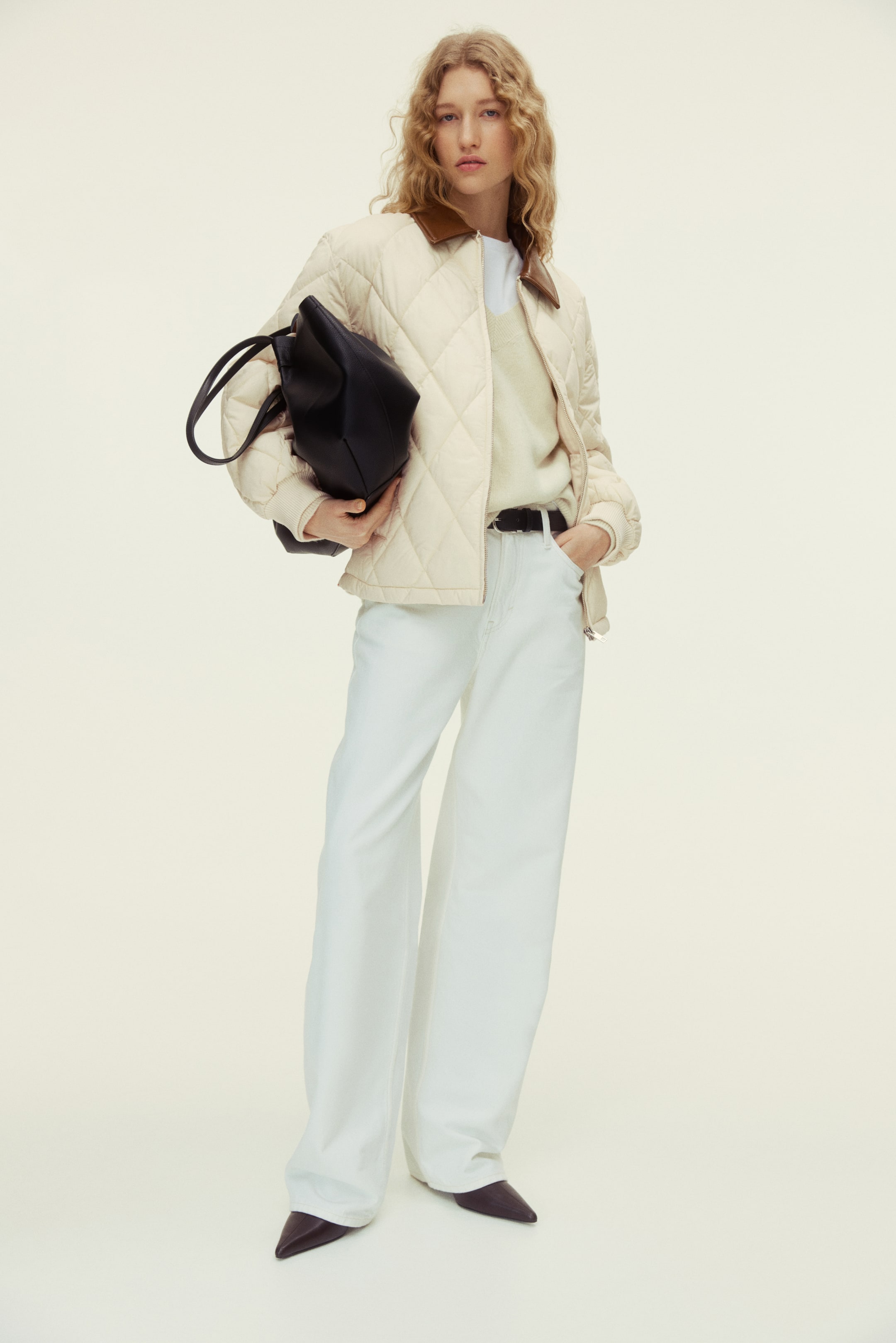 Grotere afbeelding bekijken: Doorgestikt THERMOLITE®-jack - Lichtbeige - DAMES | H&M NL 1