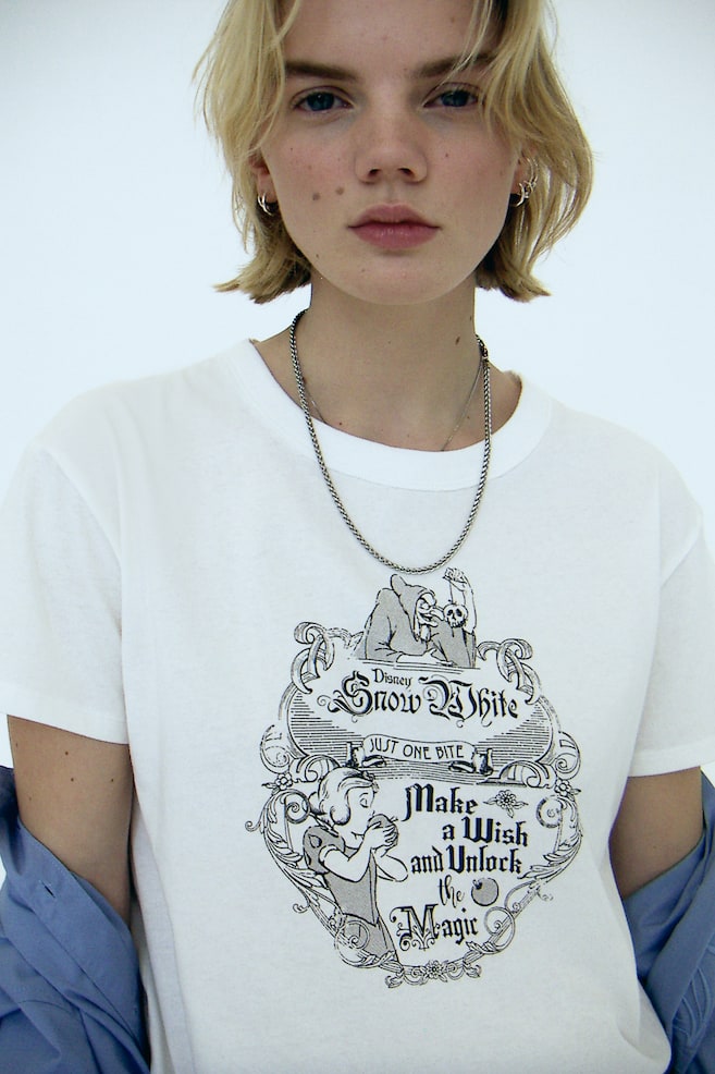 T-shirt med tryk - Creme/Snehvide/Sort/Hot Wheels/Lysegråmeleret/Hot Wheels/Lys beige/Shania Twain - 6