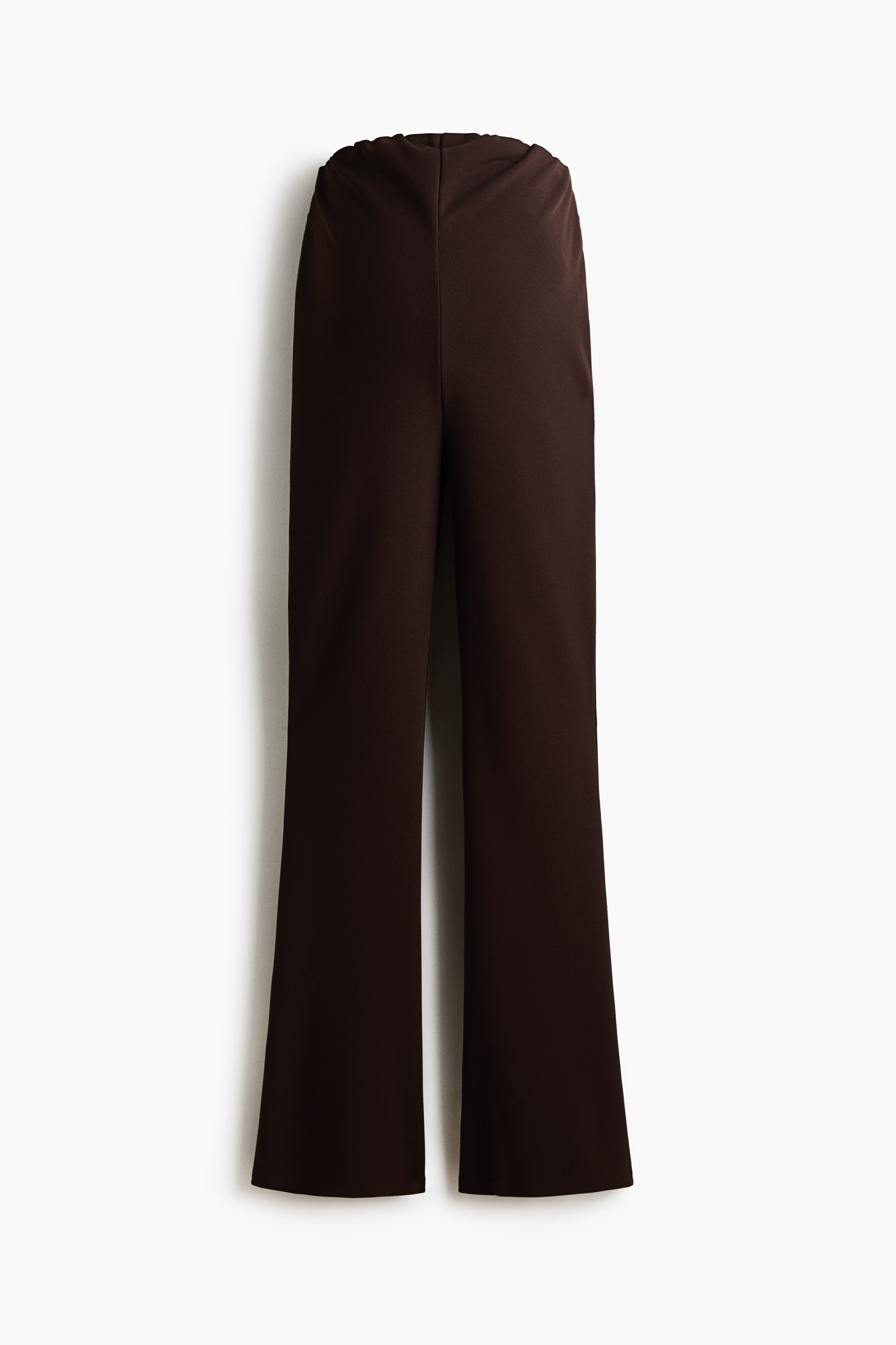 MAMA Flared Ponte di Roma leggings - Dark brown/Black