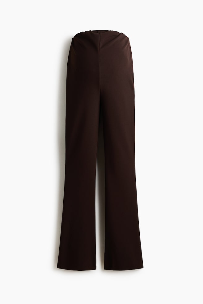 MAMA Flared Ponte di Roma leggings - Dark brown/Black - 1