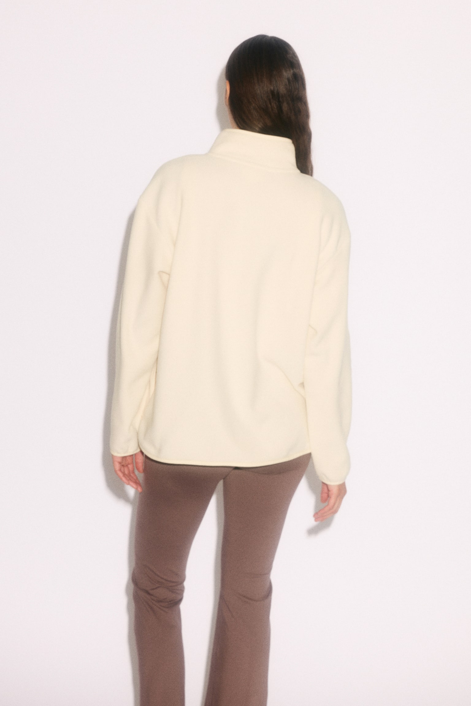 Regular Fit Fleece sports jacket - Light apricot/Dusty purple - 4