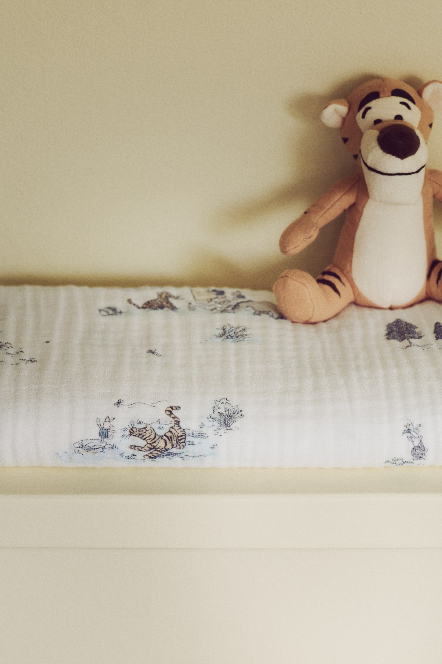 Couverture pour bébé en mousseline à motif - Bleu clair/Winnie l'ourson - 1