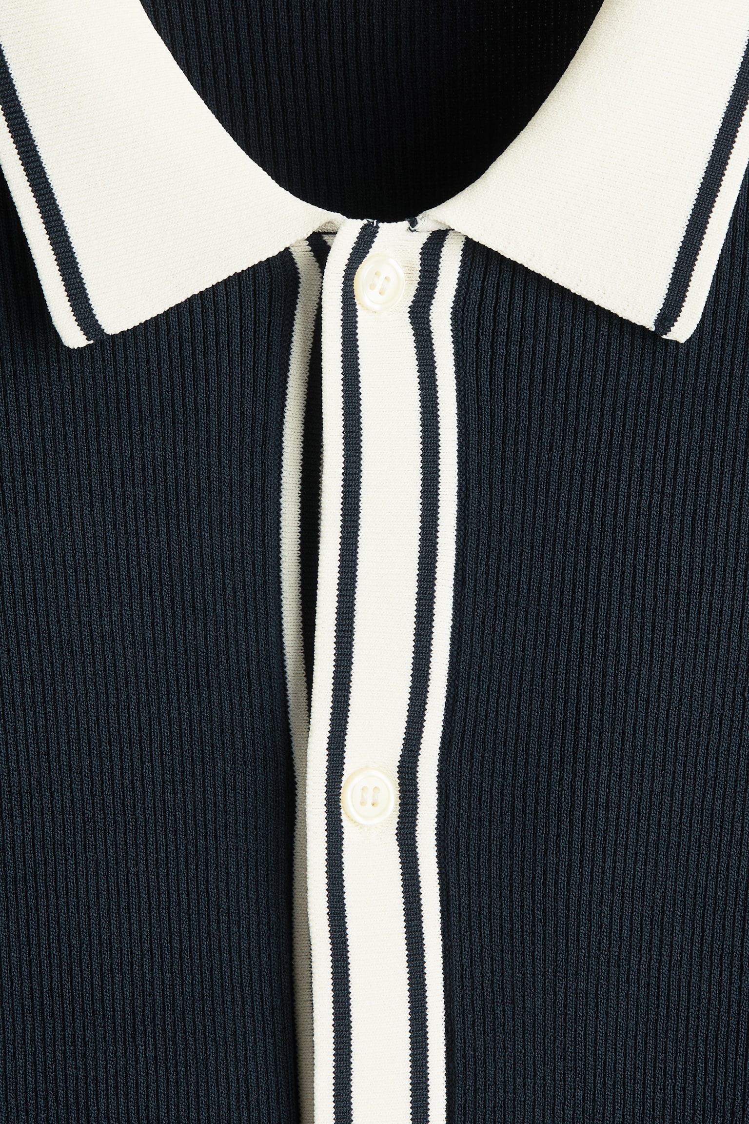 Regular Fit Fine-knit shirt - Dark blue/Blue - 2