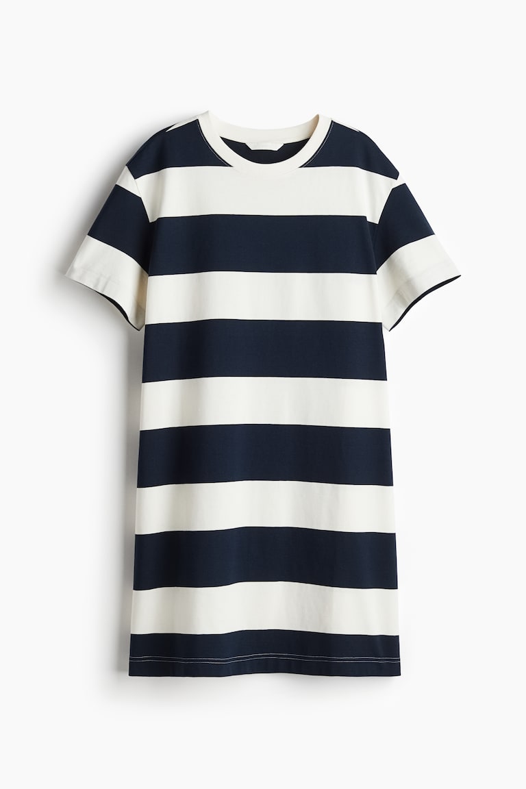 T-Shirt Dress - Navy blue/striped