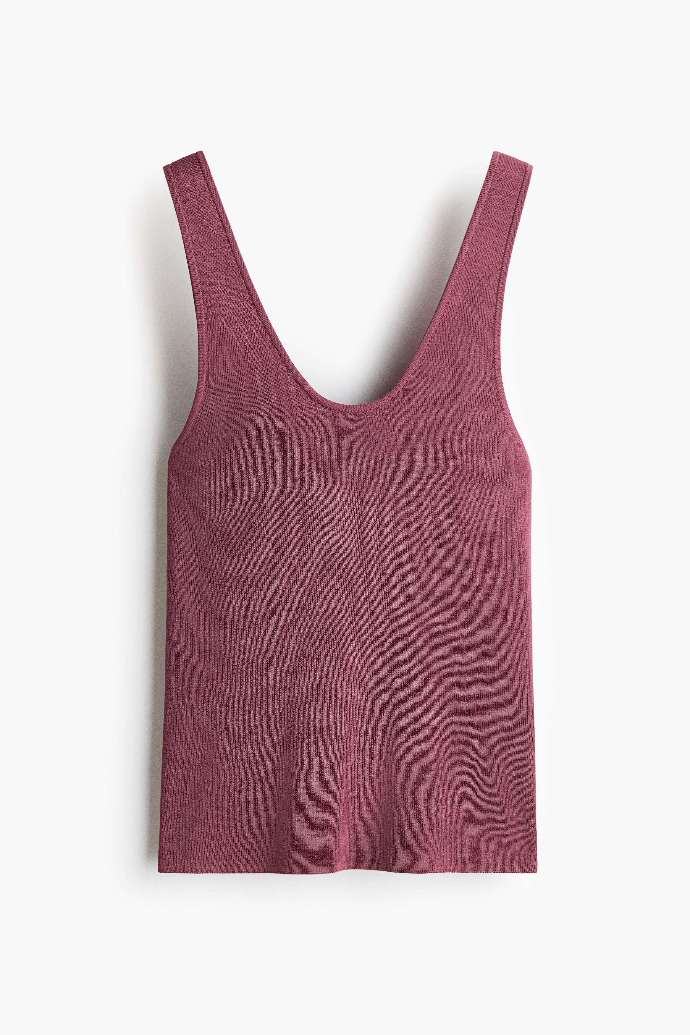 Gestricktes Tanktop - Dunkelrosa/Helles Matttürkis/Dunkelbraun/Weiß/Schwarz/Beige