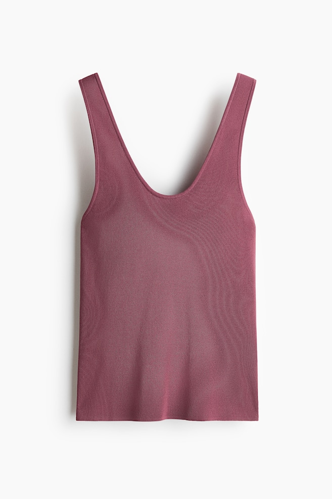 Canotta in maglia - Rosa scuro/Marrone scuro/Turchese polvere chiaro/Bianco/Pesca chiaro/Nero/Beige/Verde lime/Giallo chiaro - 1