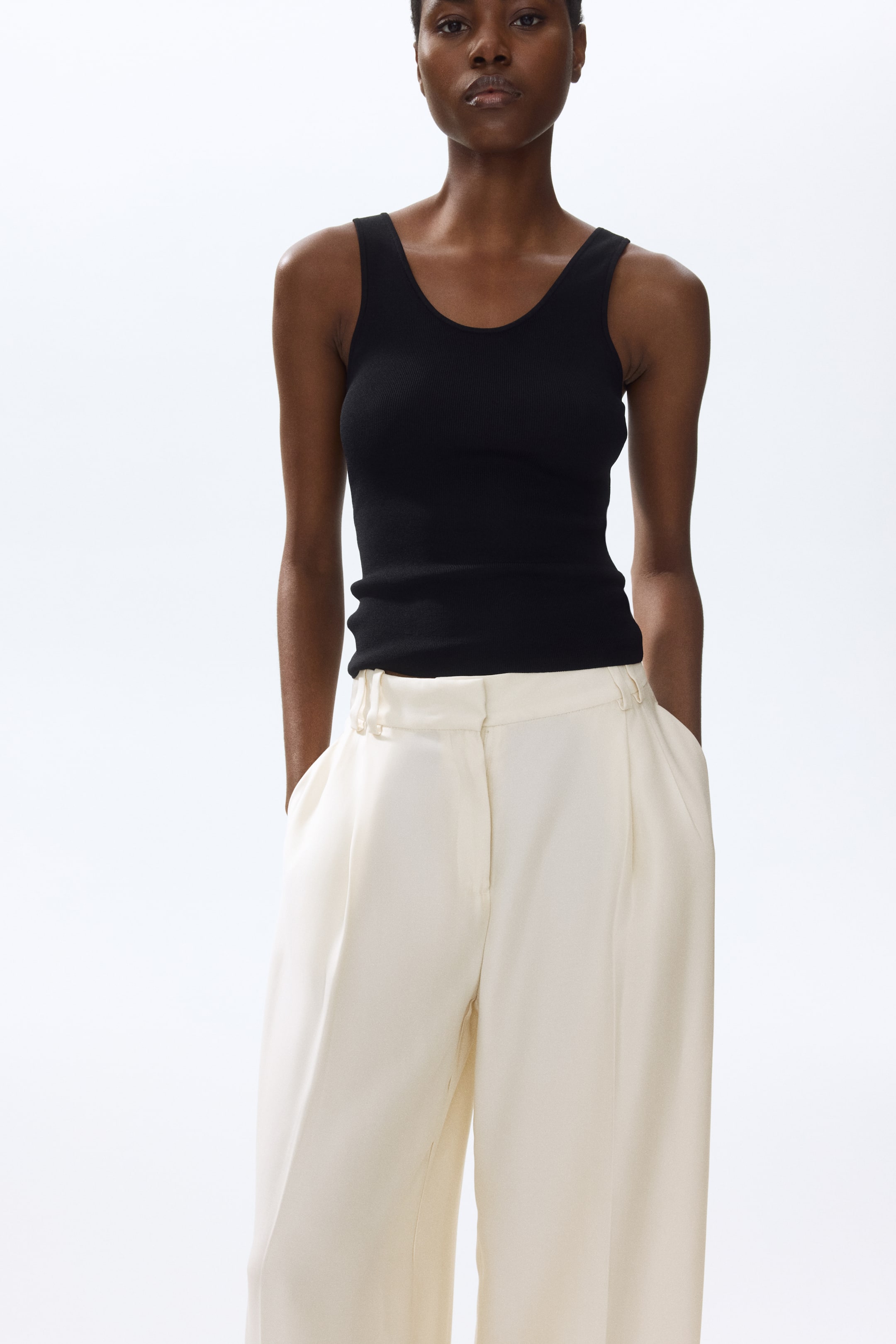 Wide-Leg Dress Pants