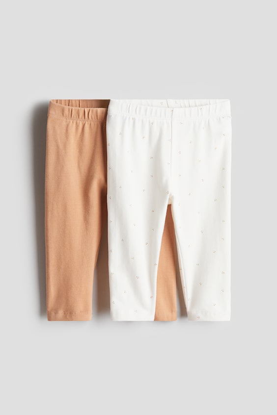 Детские леггинсы H&M 2-Pack Supersoft Cotton Jersey Leggings
