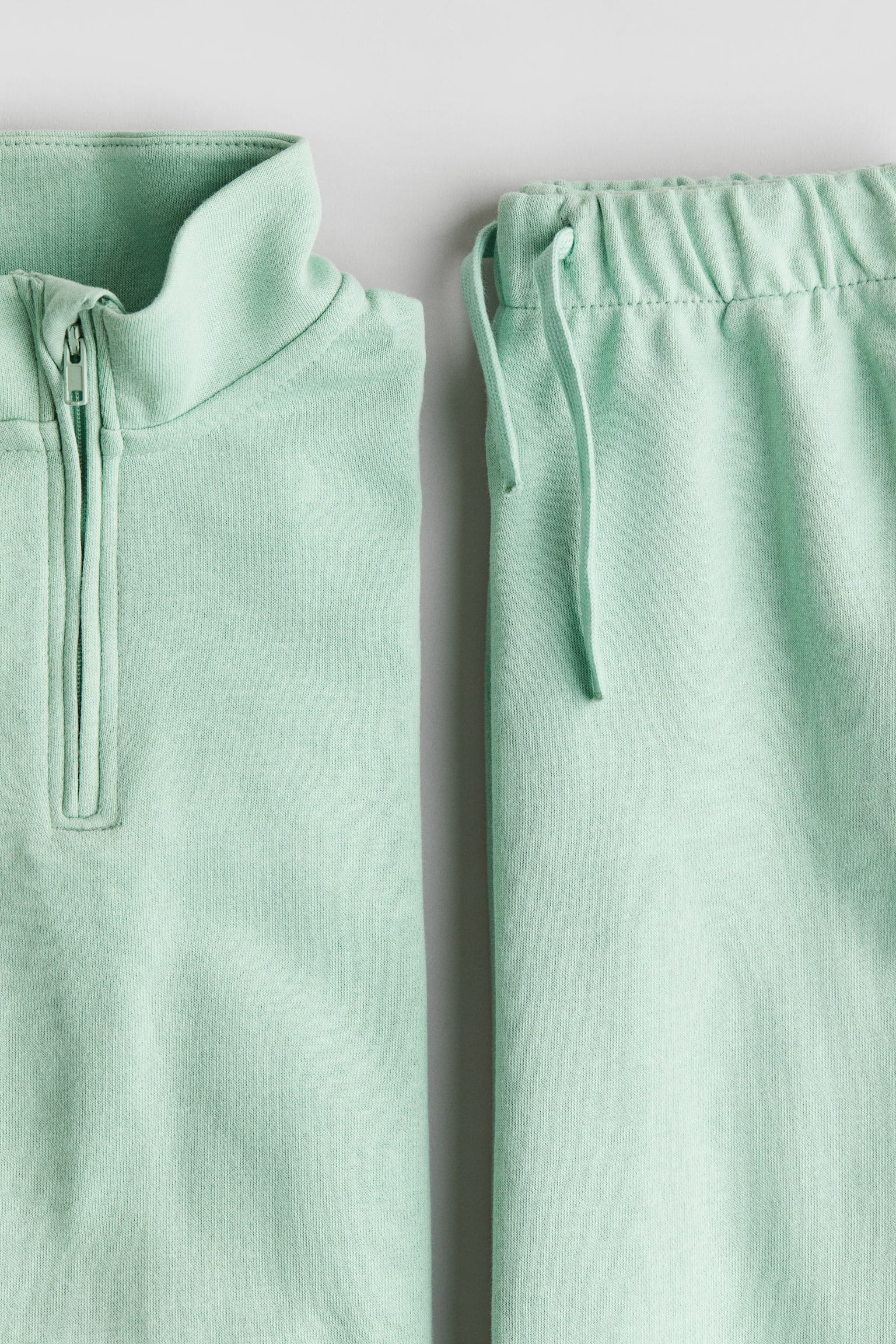 Детские комплекты H&M 2-piece Sweatsuit, цвет: Мятный зелёный — фото 2