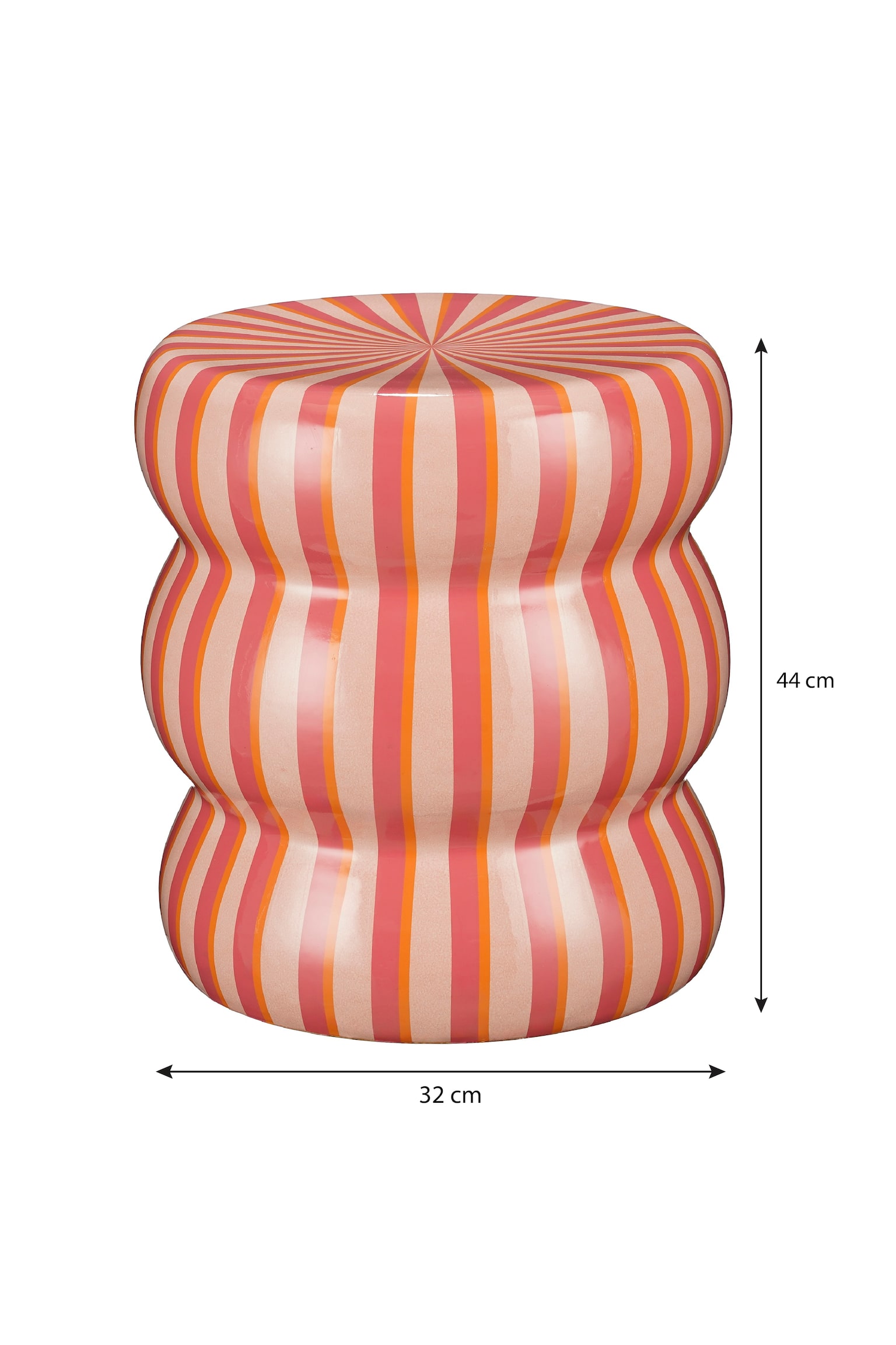 Ceramiczny Stolik Kawowy - Różowy, Pomarańczowy - 5