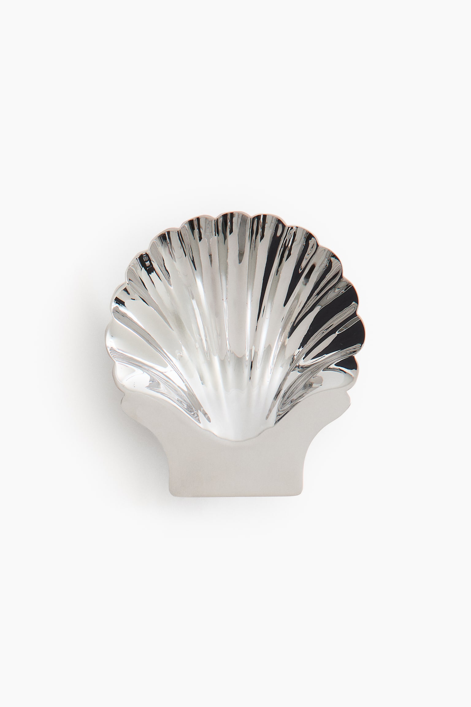 Small seashell-shaped serving bowl - Silver-coloured - 1