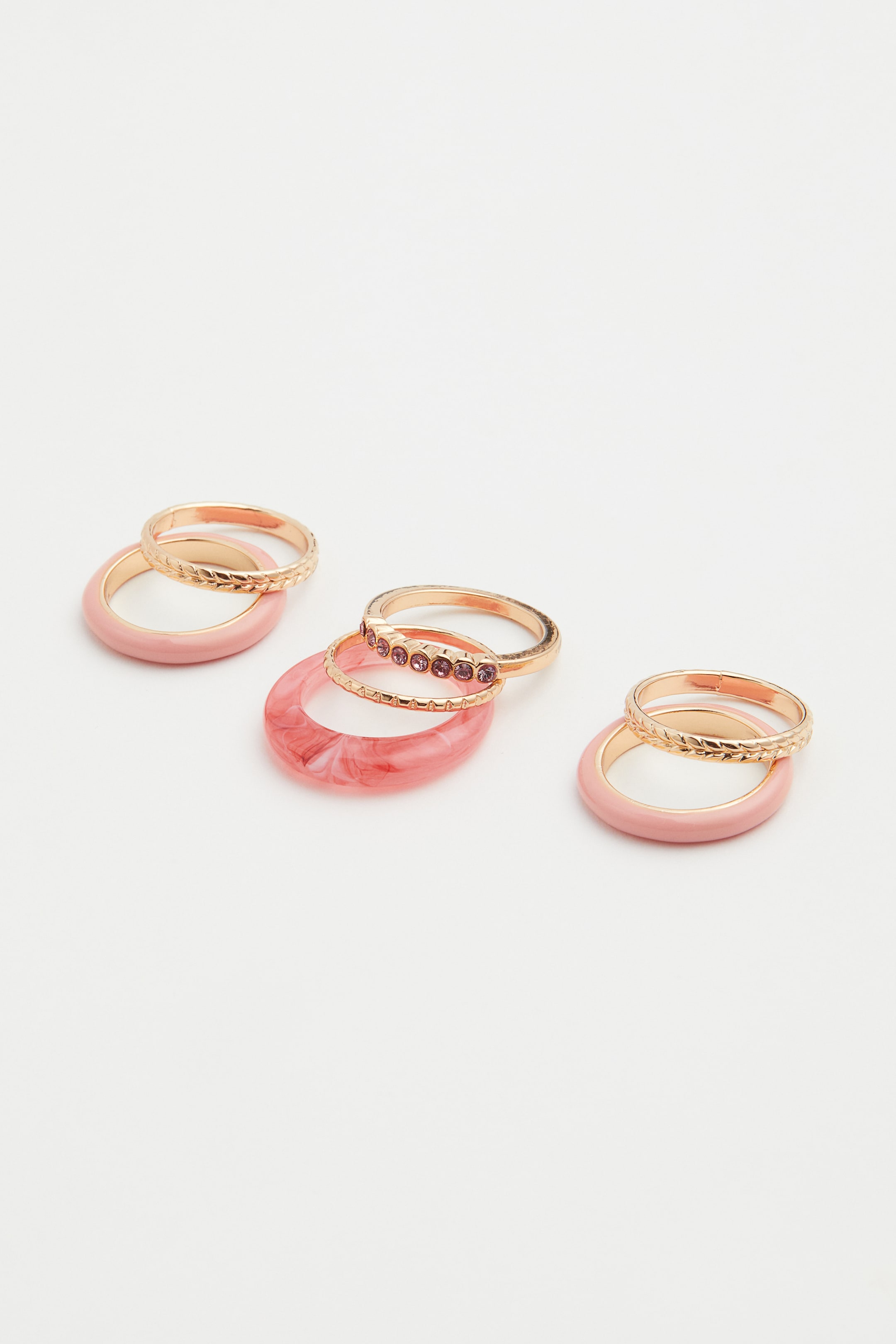 Agrandir l'image: Lot de 7 bagues - Rose clair - FEMME | H&M FR 1