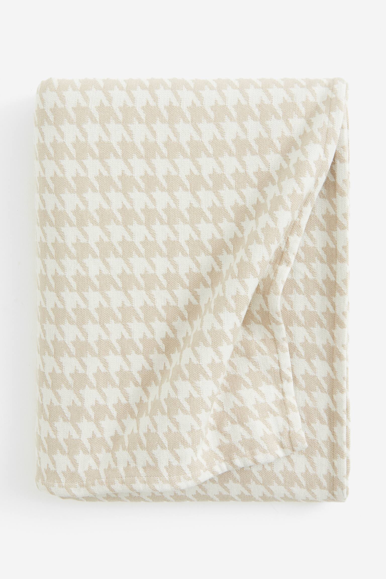 Patterned bedspread - Beige/Dogtooth - 1