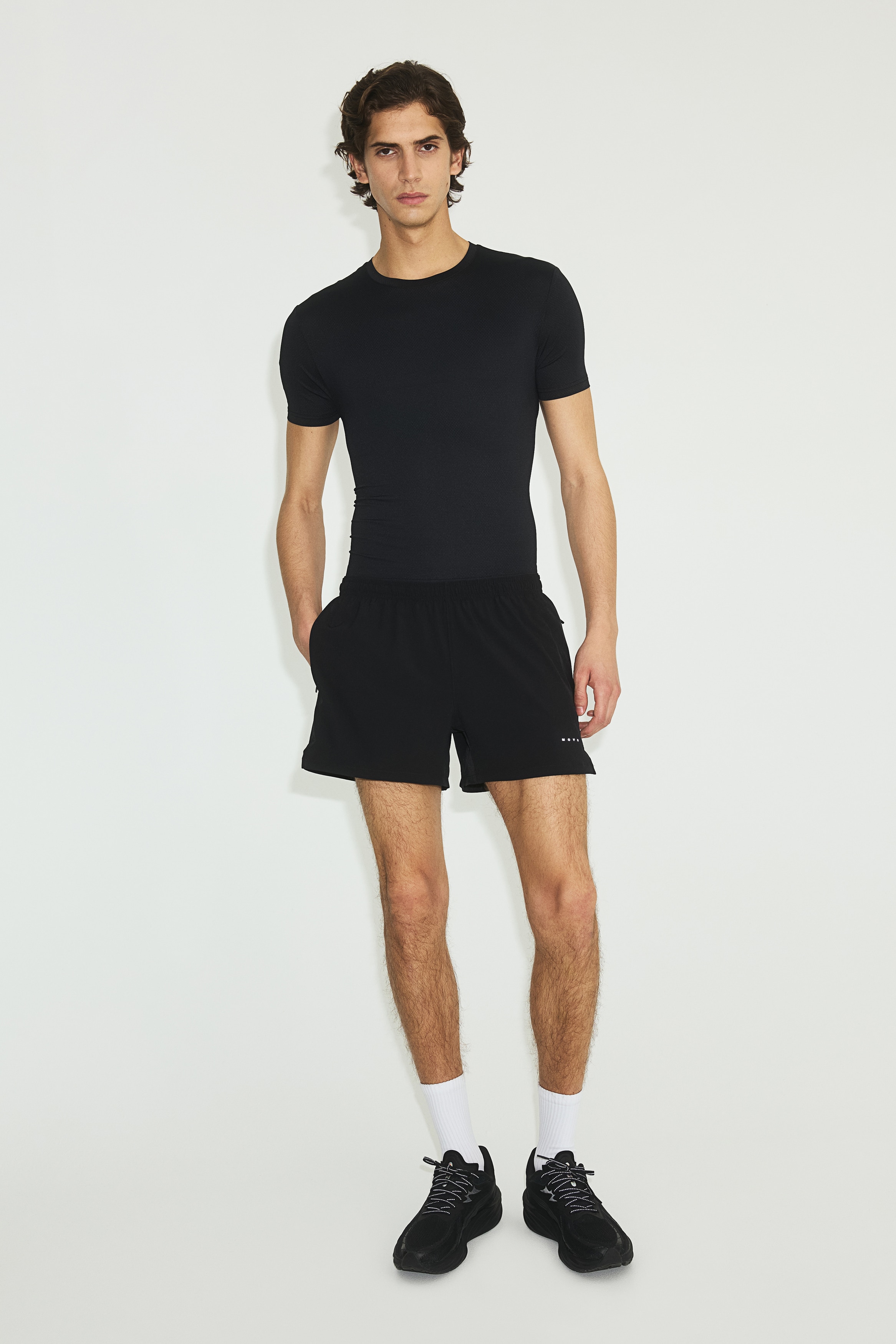 Muscle-Fit Sports Shirt with DryMove™ - Black - Men | H&M US