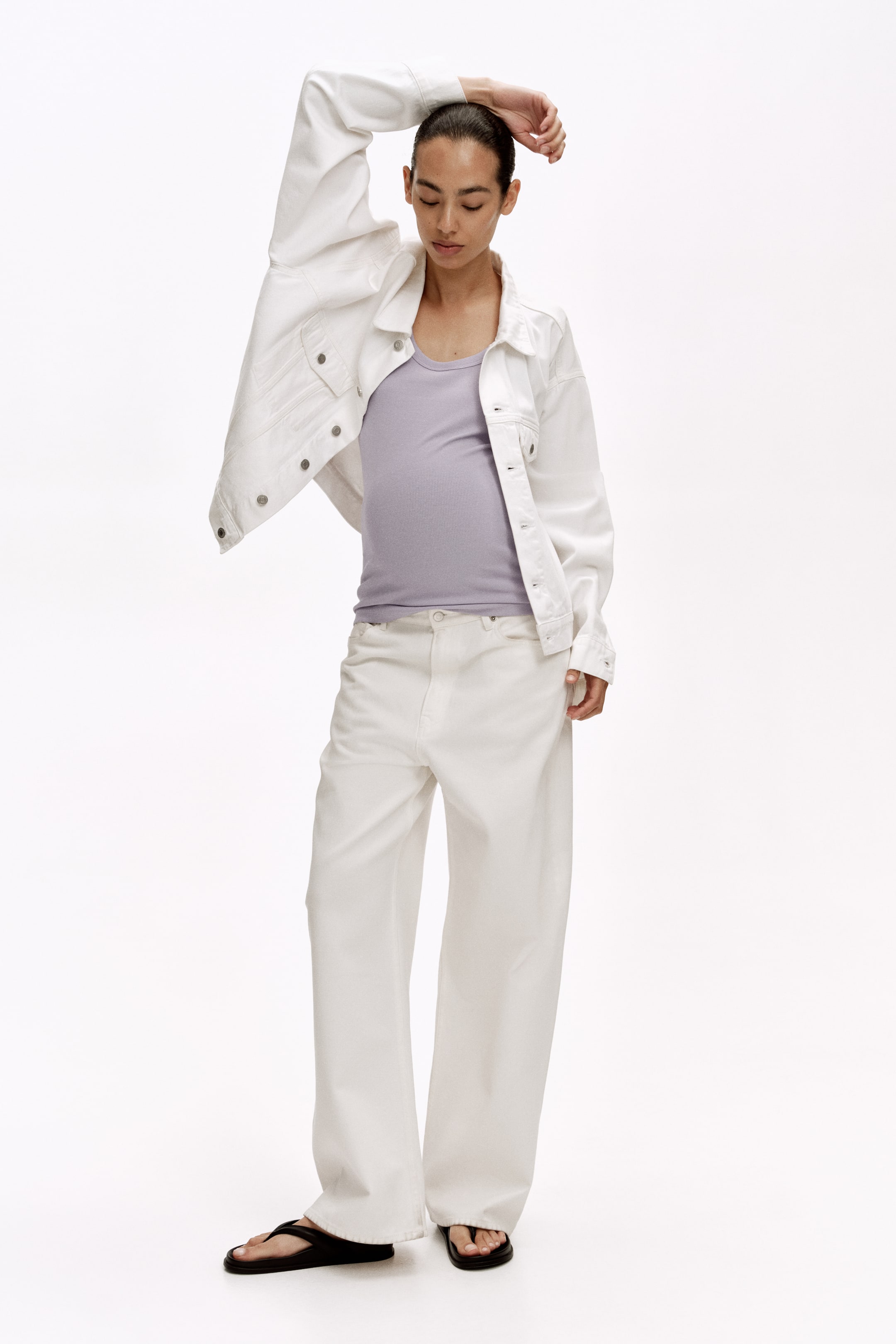 View larger image: MAMA Ribbed vest top - Light purple - Ladies | H&M 1