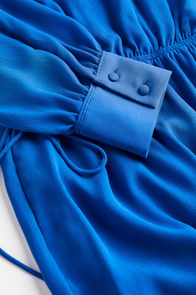 Robe avec lien de serrage - Bleu vif - 3
