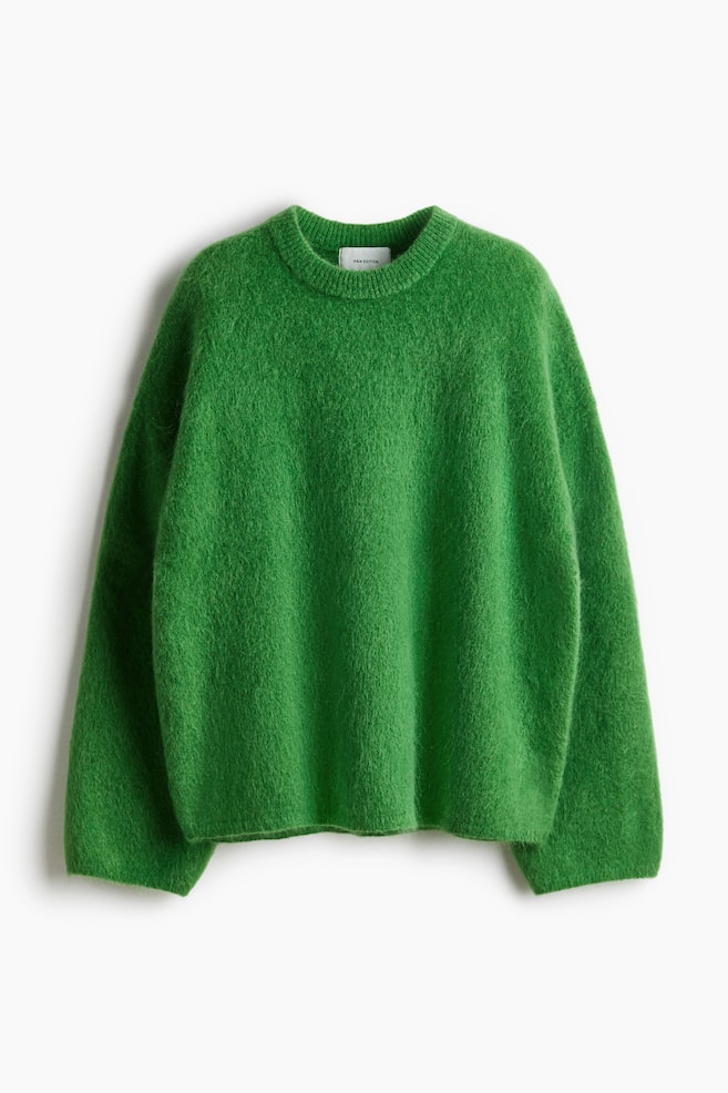 Pull oversize en mohair mélangé - Vert/Violet ancien/Bleu clair/Blanc/Marron foncé/Beige clair/Jaune clair/Orange brûlé/Gris ancien foncé/Beige clair/Beige foncé/Gris foncé/Taupe foncé/Bleu marine - 1