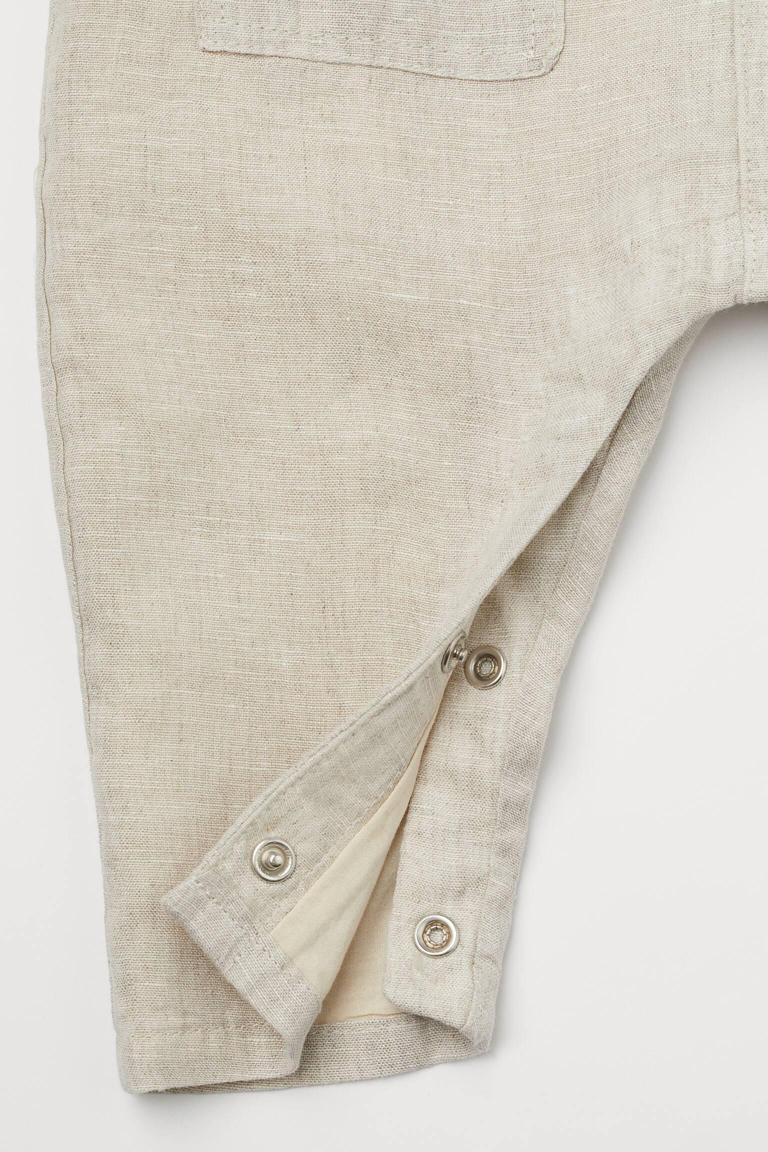 Linen Dungarees - Natural white - 5