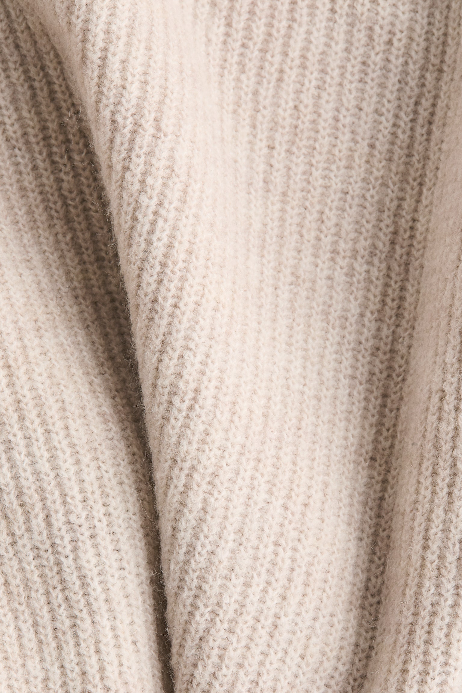 Oversized boat-neck jumper - Light beige marl/Dark brown/Light blue/Light peach pink - 3