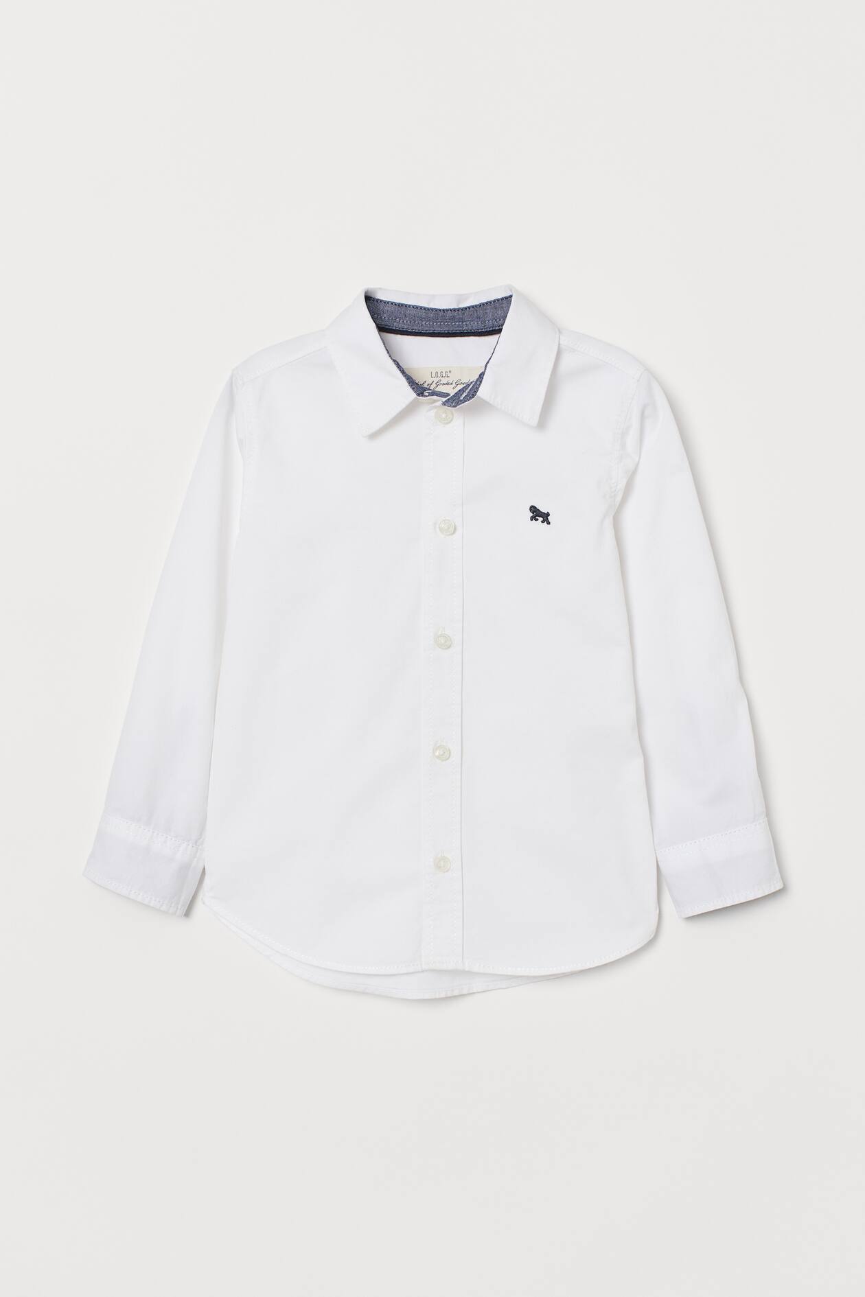 Cotton Shirt - Long sleeve - White - Kids | H&M US