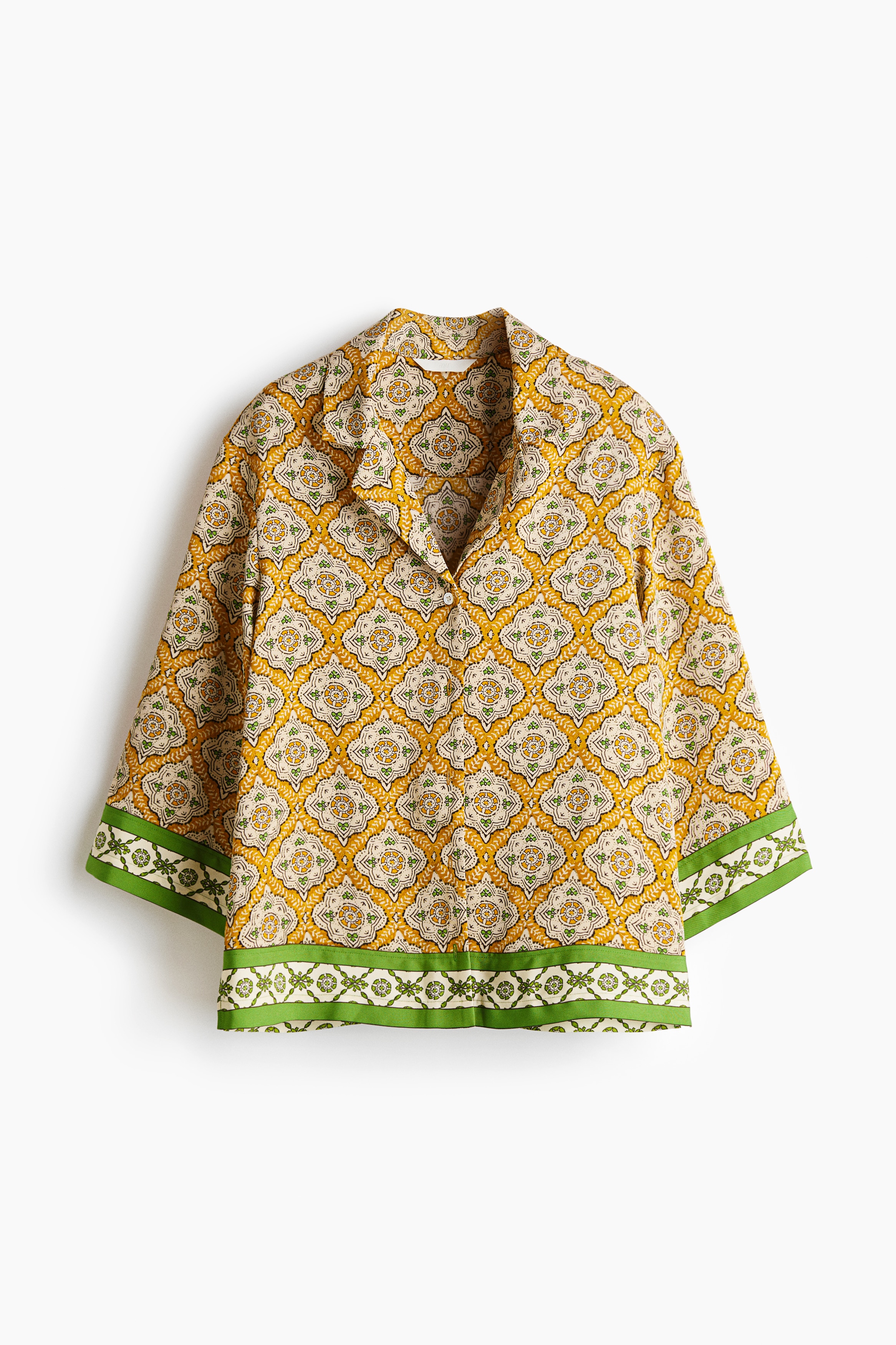 Patterned Resort Shirt - Mustard yellow/patterned/Light pink/floral