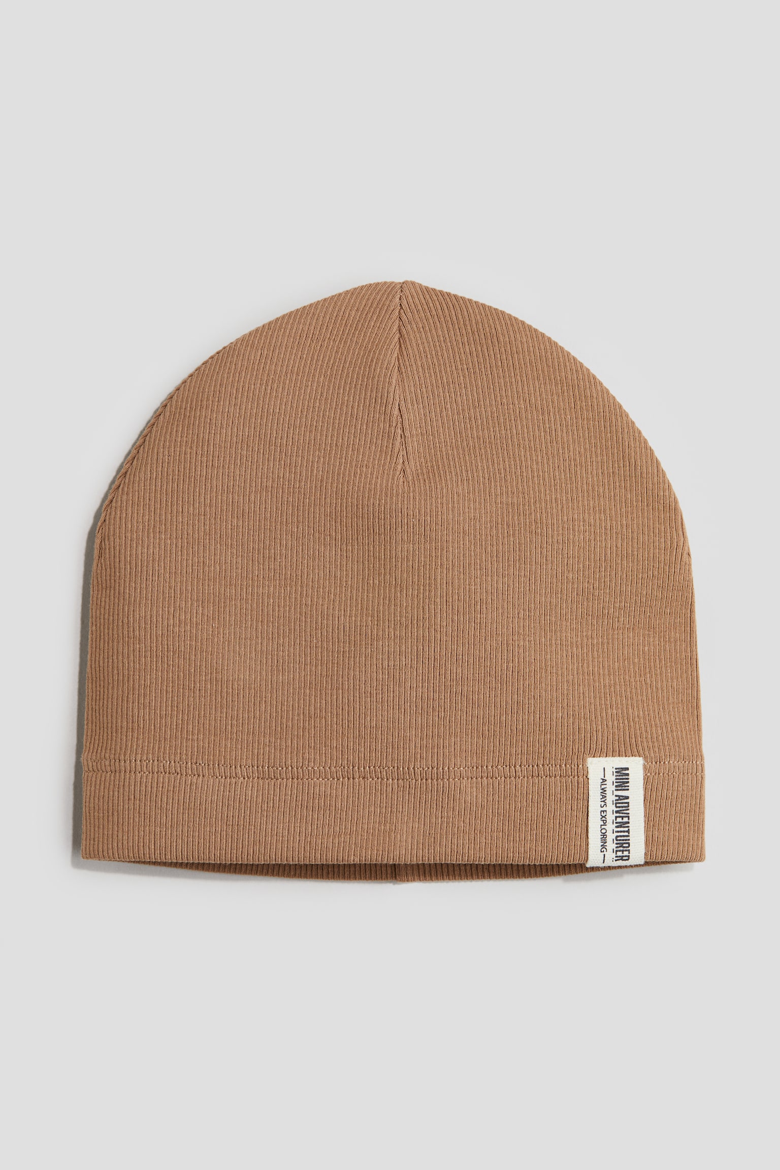 Ribbed beanie - Dark beige/Dark sage green/Light pink - 1