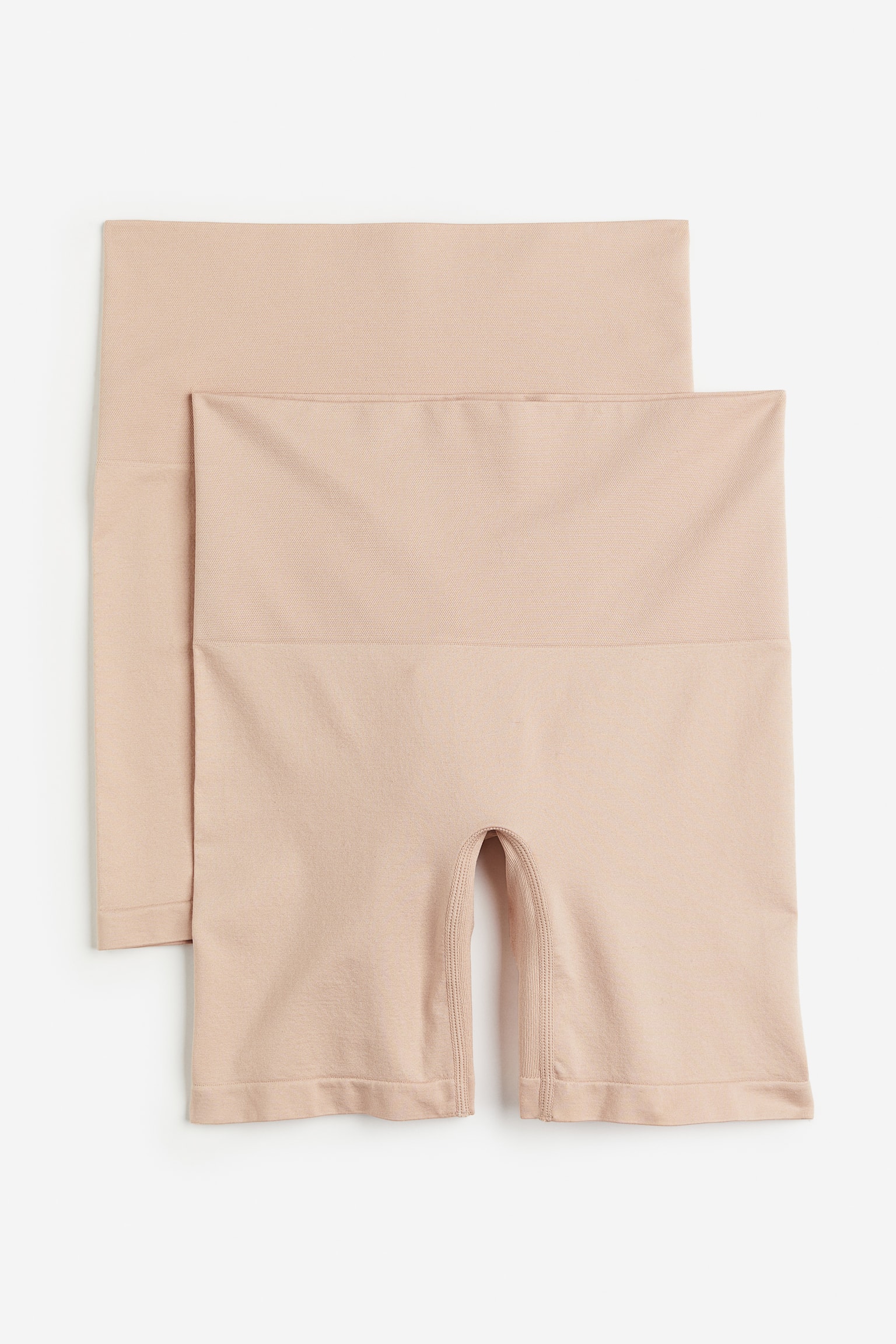 H&M 2-pack Seamless Medium Shape Bikers, цвет: Бежевый — фото 1