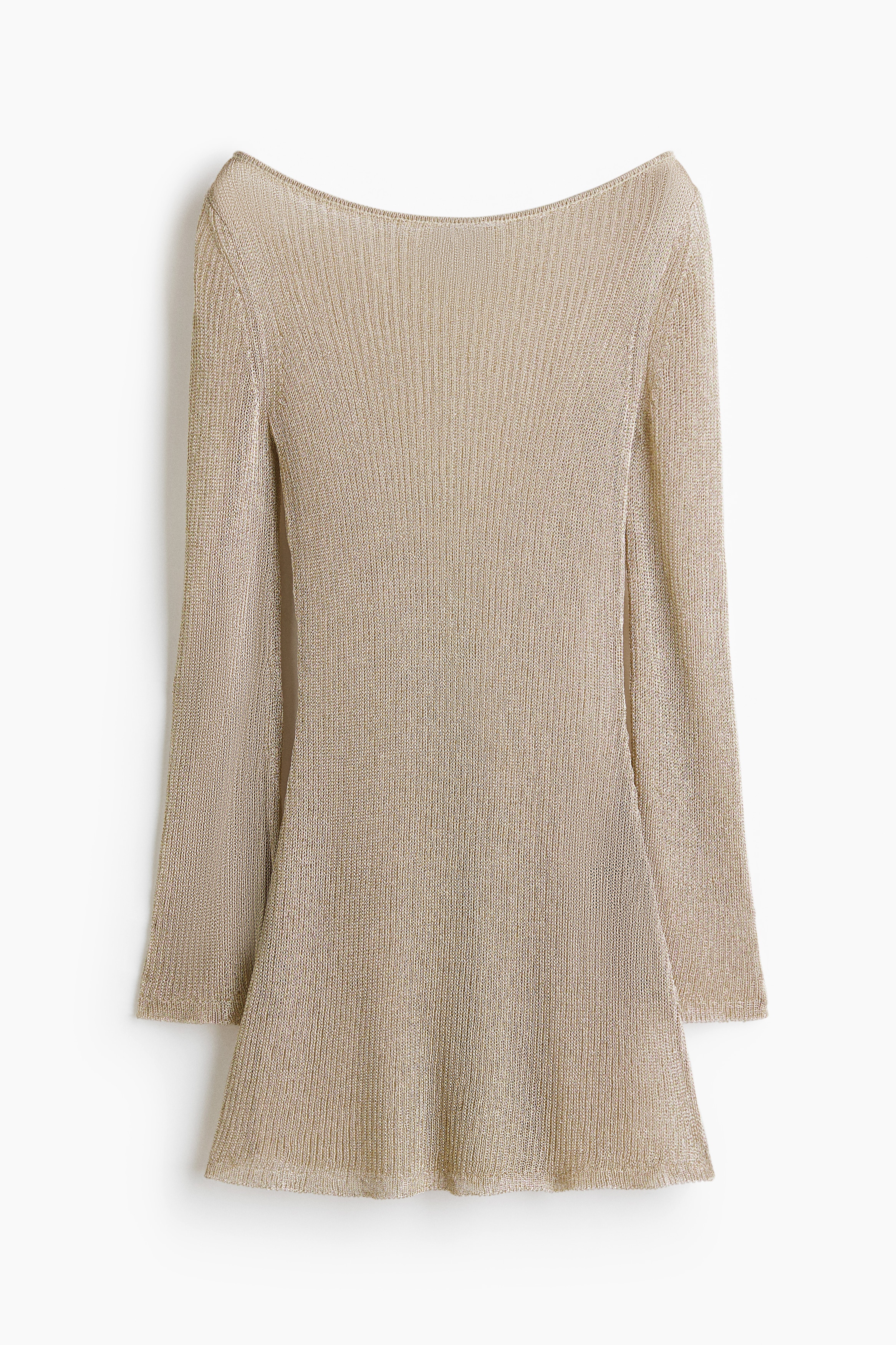 Shimmery flared-skirt dress