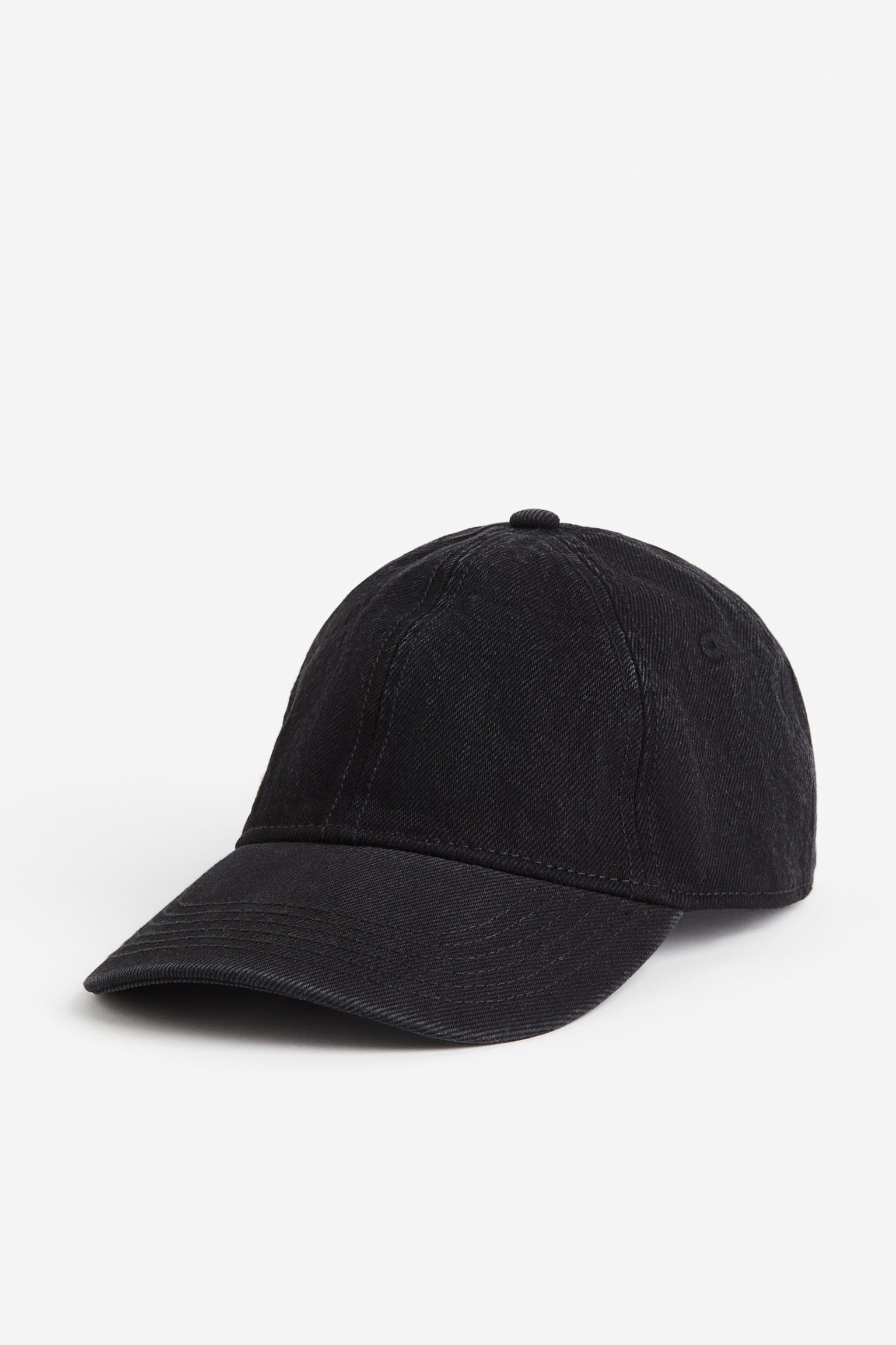 Washed-look denim cap - Black/Beige/Cream - 2