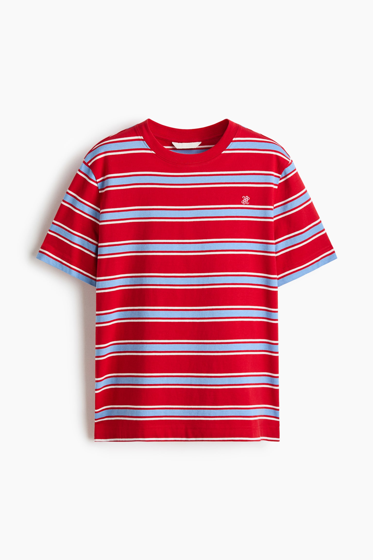 Cotton T-shirt - Red/Striped/White/Striped/White/The Voyagers - 2