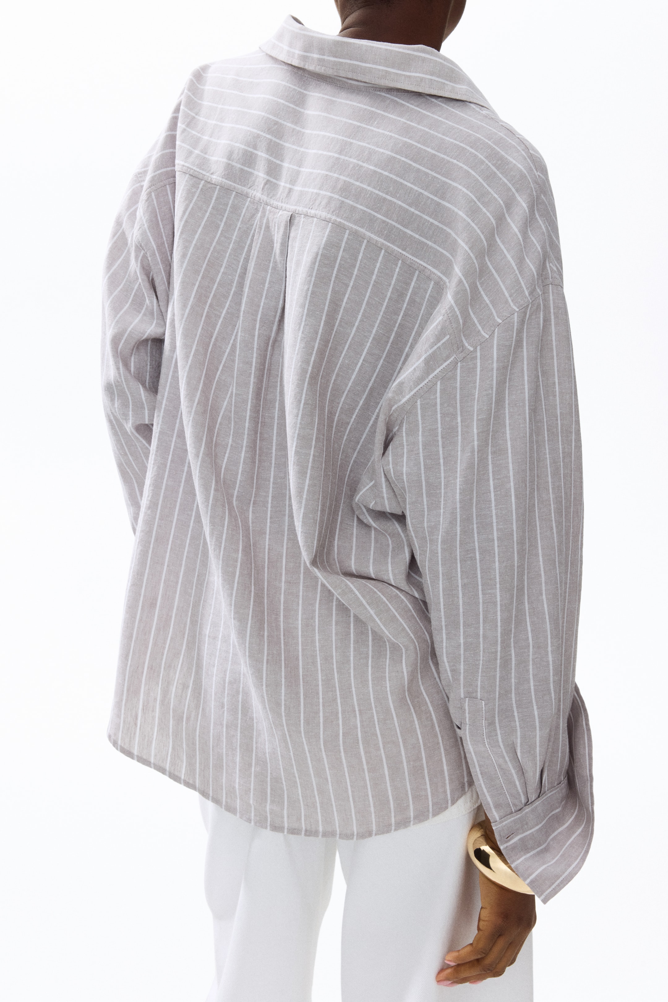 Chemise ample en lin mélangé