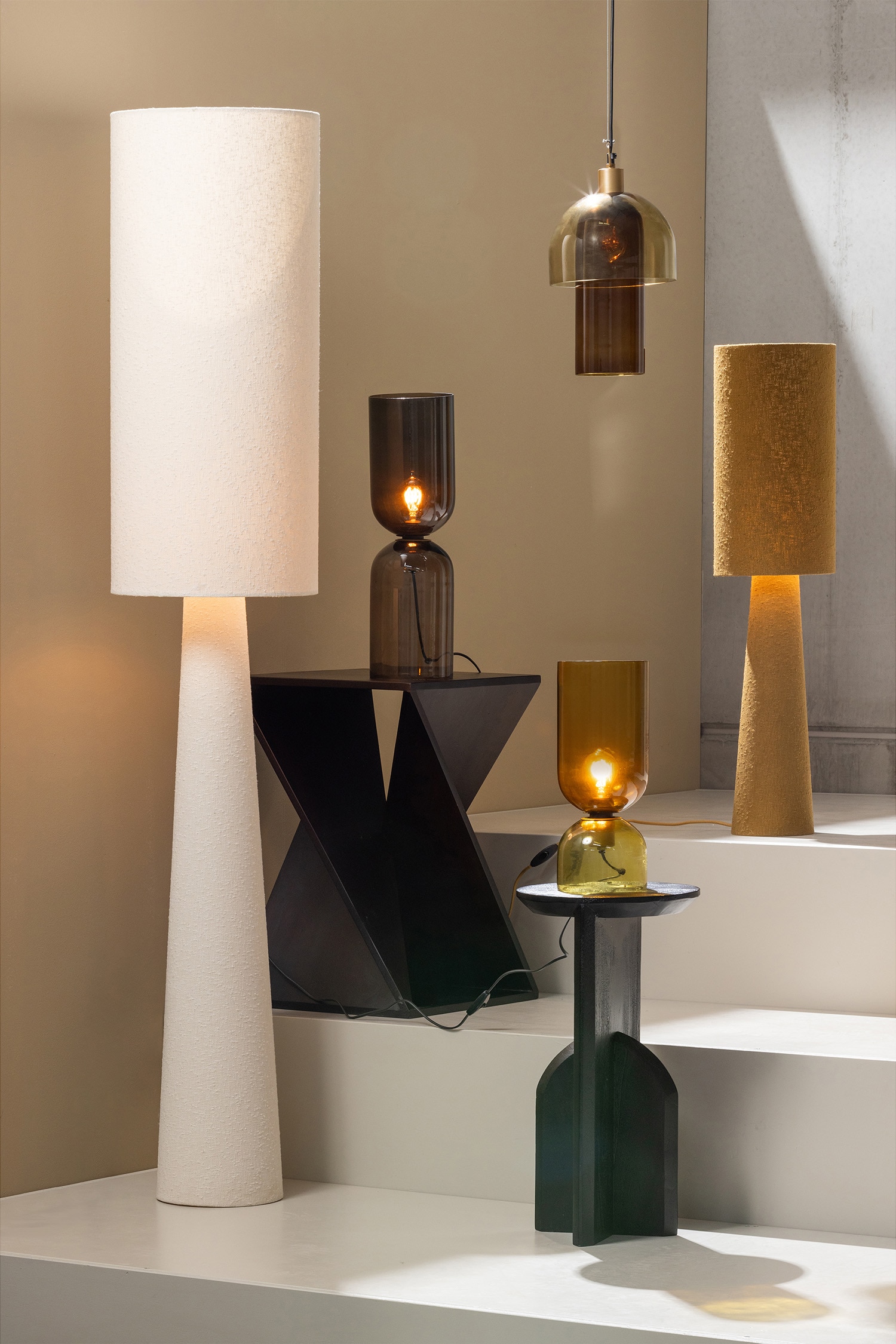 Loft Vloerlamp - Bruin/Naturel/Naturel