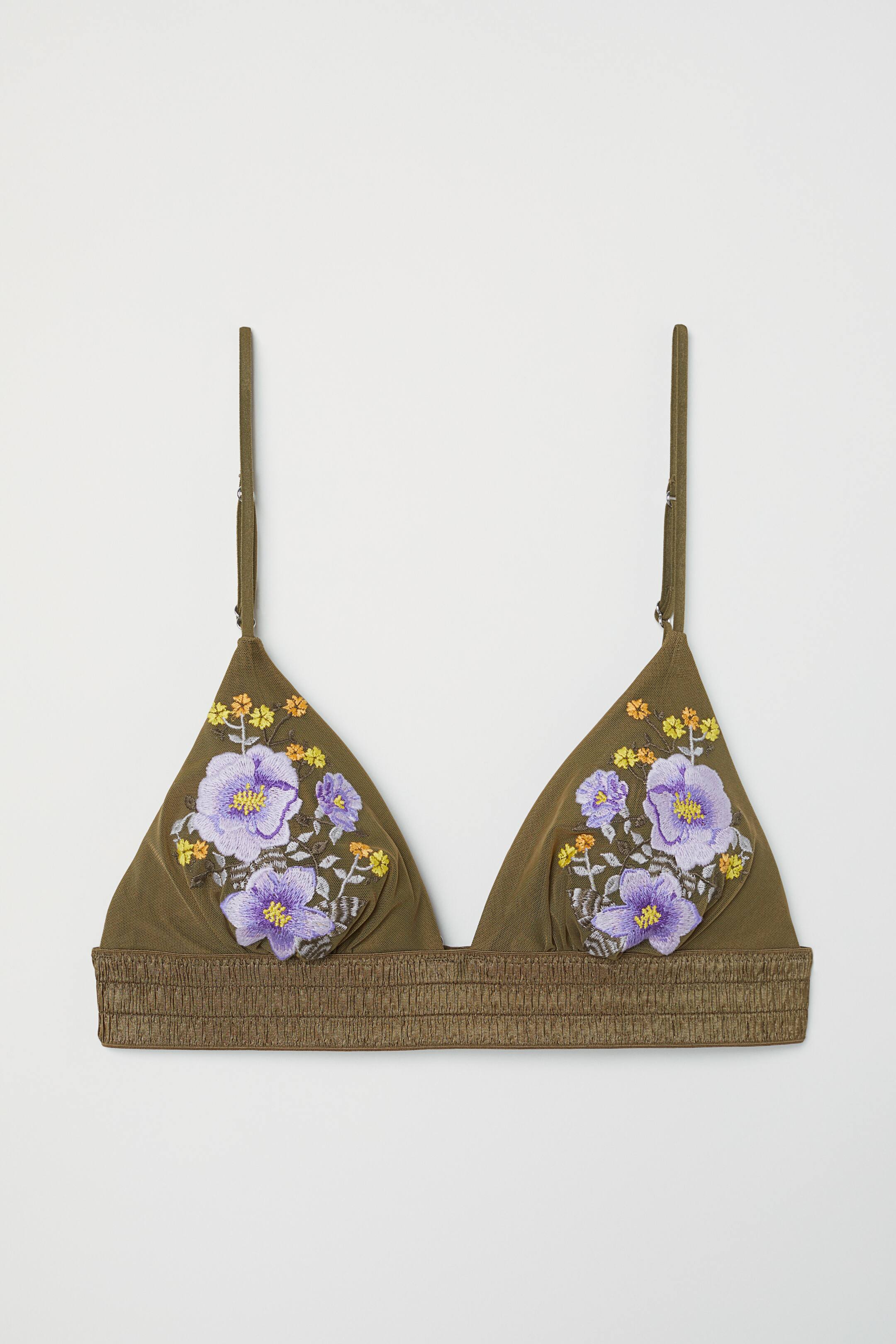 Grotere afbeelding bekijken: Triangelbikinitop - Donker kakigroen - DAMES | H&M BE 1