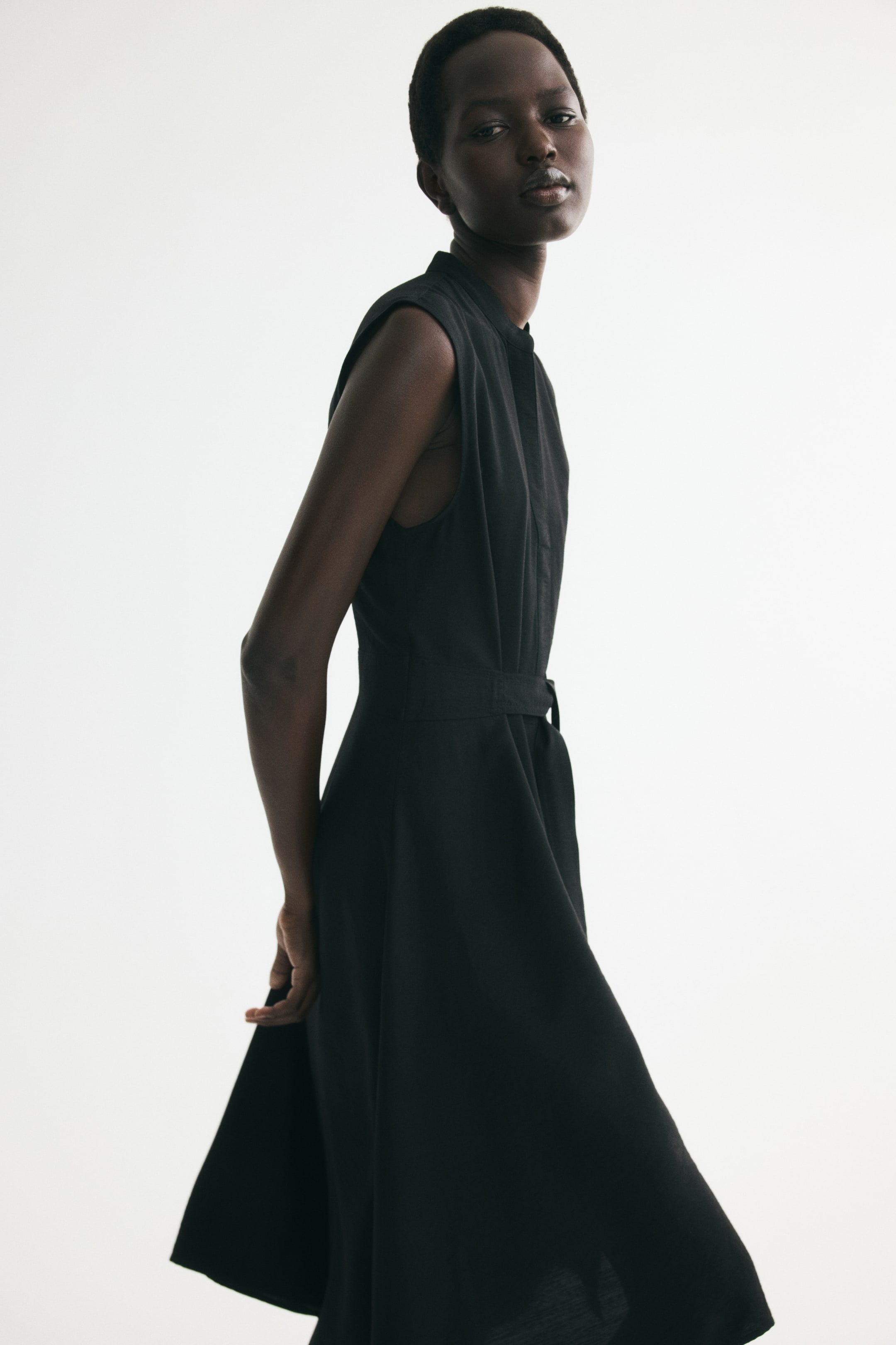 Tie-Belt Shirt Dress