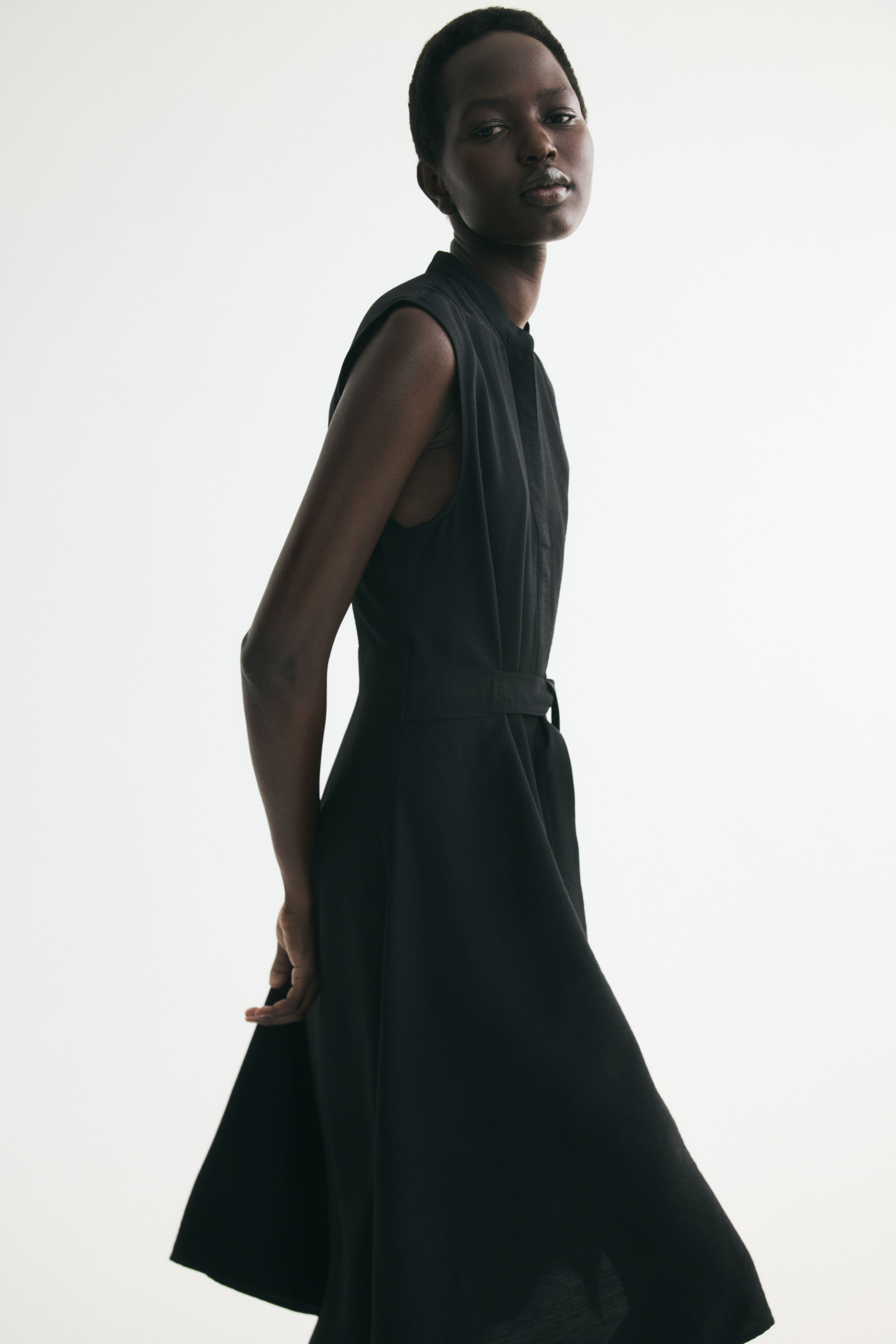 Tie-Belt Shirt Dress