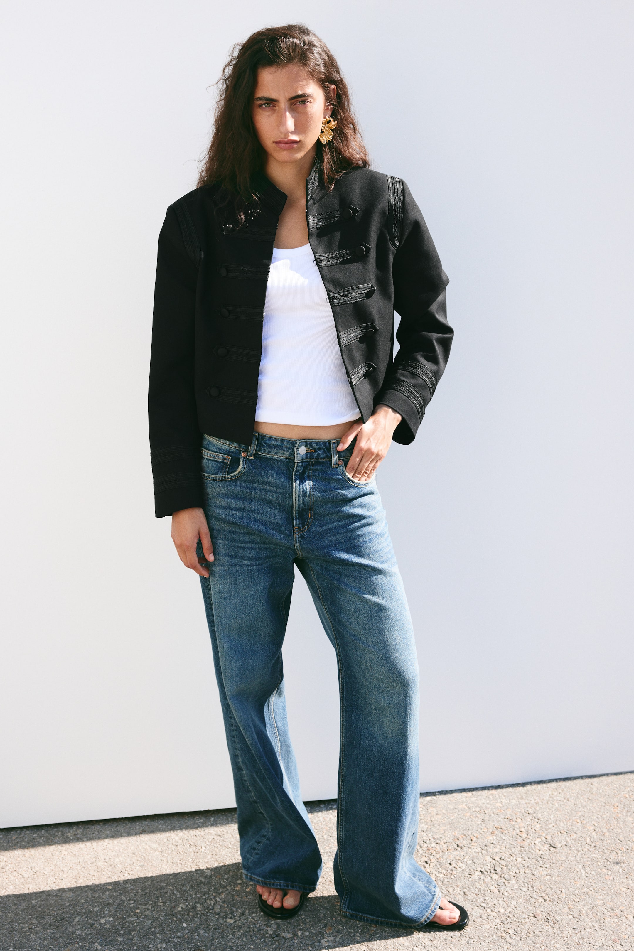 Женские куртки H&M Shoulder-Pad Twill Jacket — фото 3