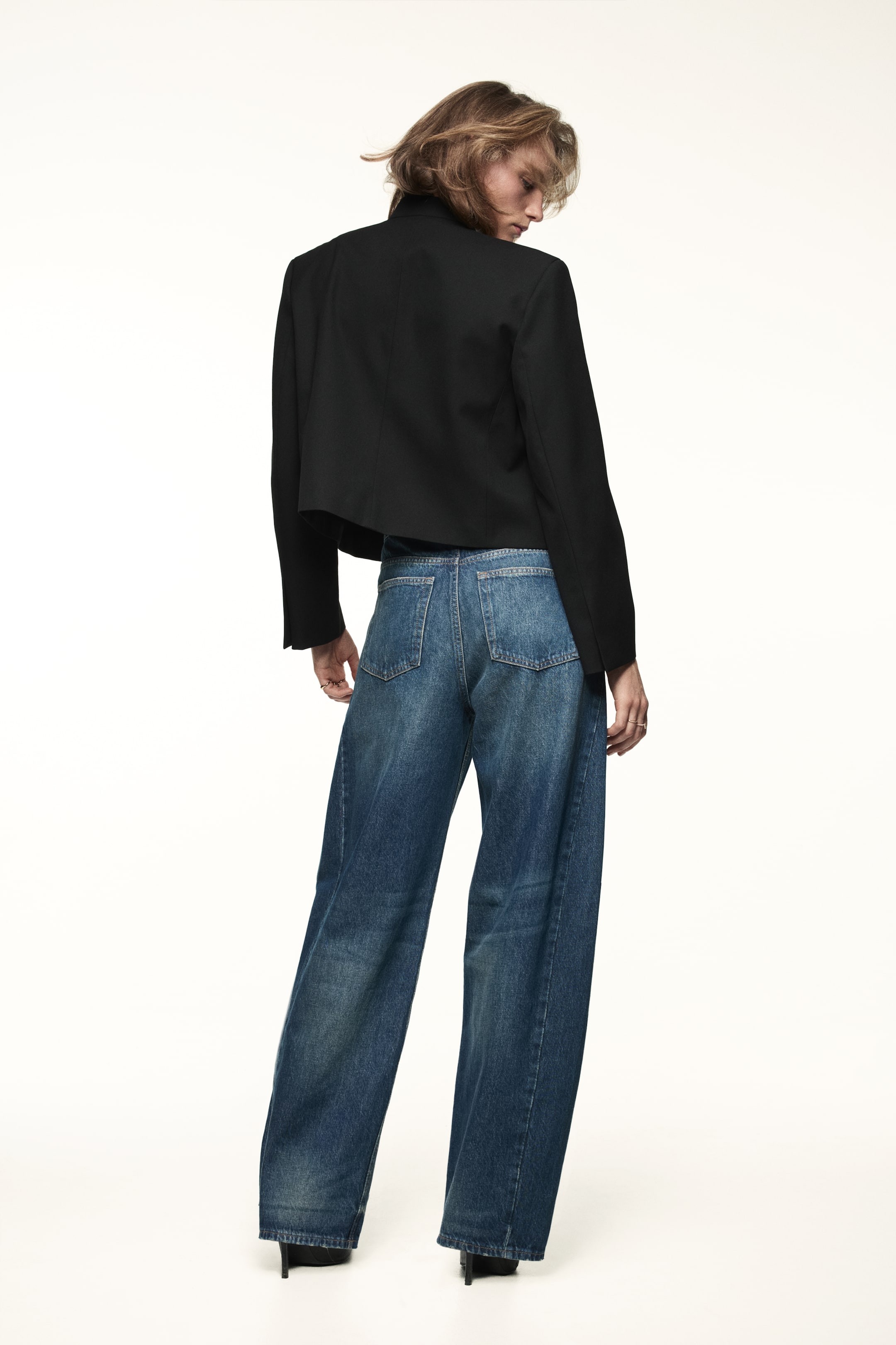 Barrel-Leg Regular-Waist Jeans