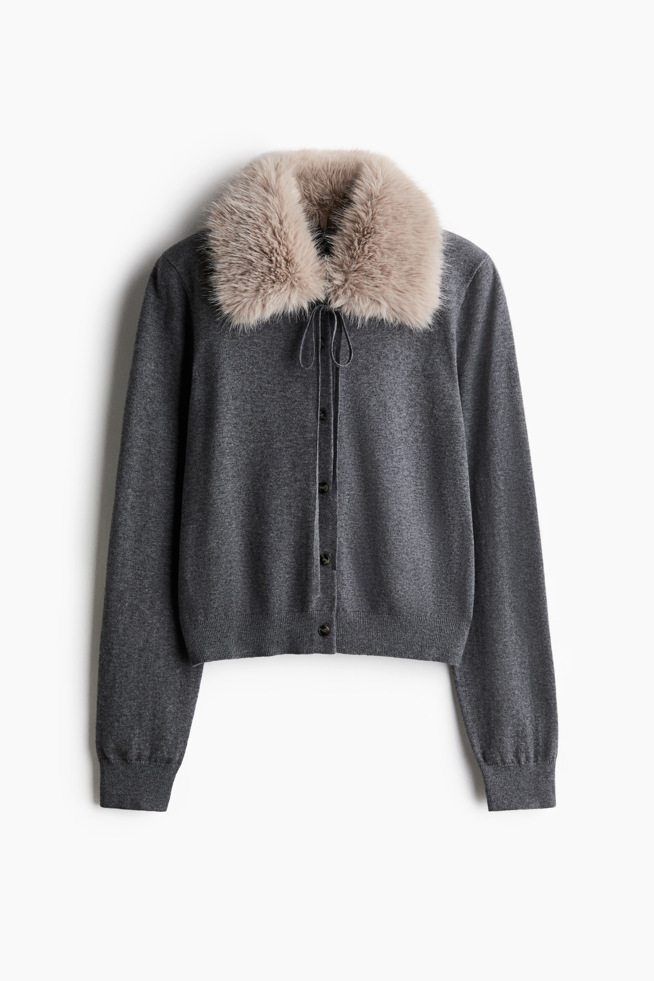 View larger image: Collared cardigan - Dark grey - Ladies | H&M IN 1