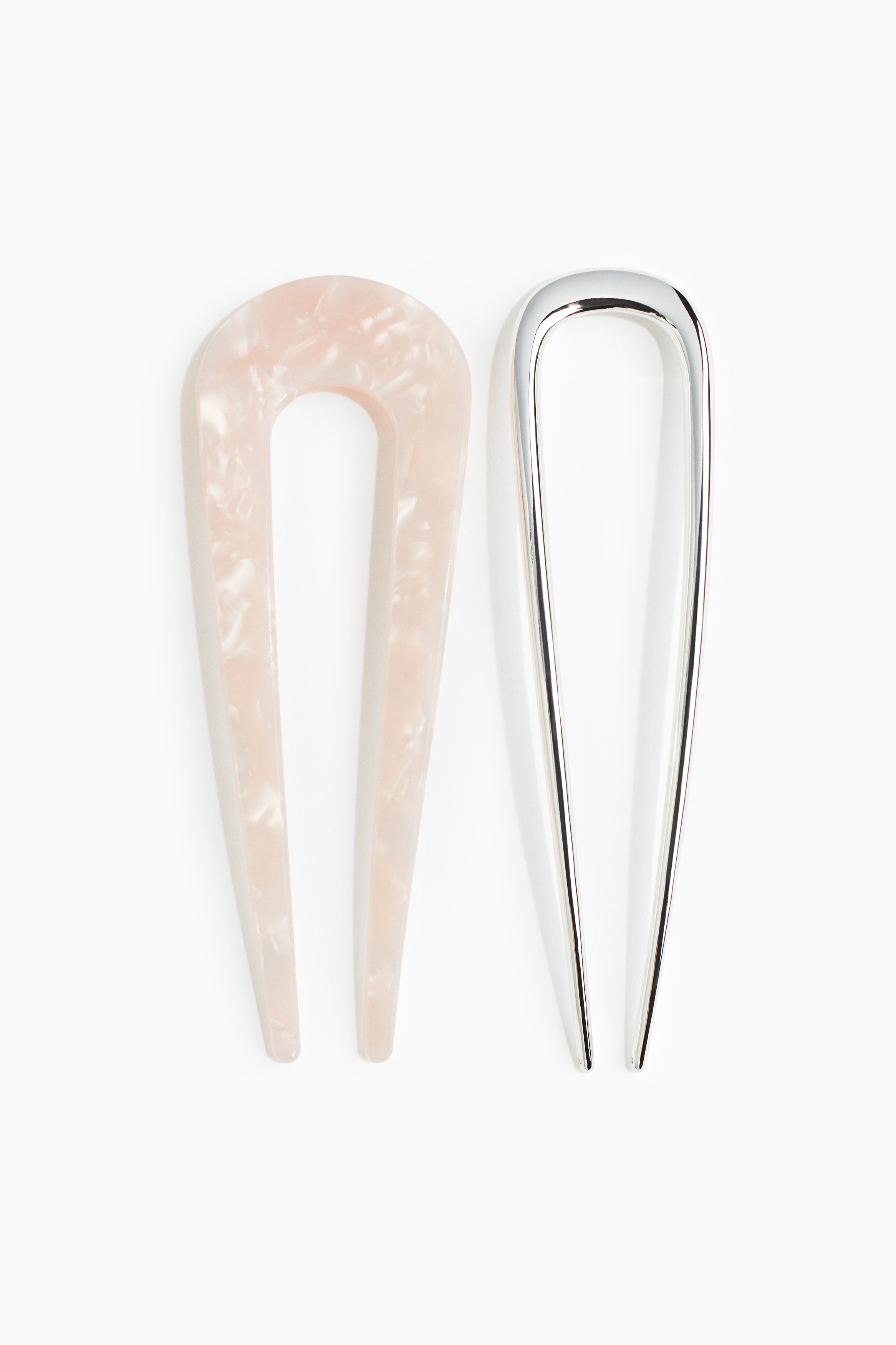 2-pack Hair Pins - Light pink/Silver colour/Burgundy/Gold colour