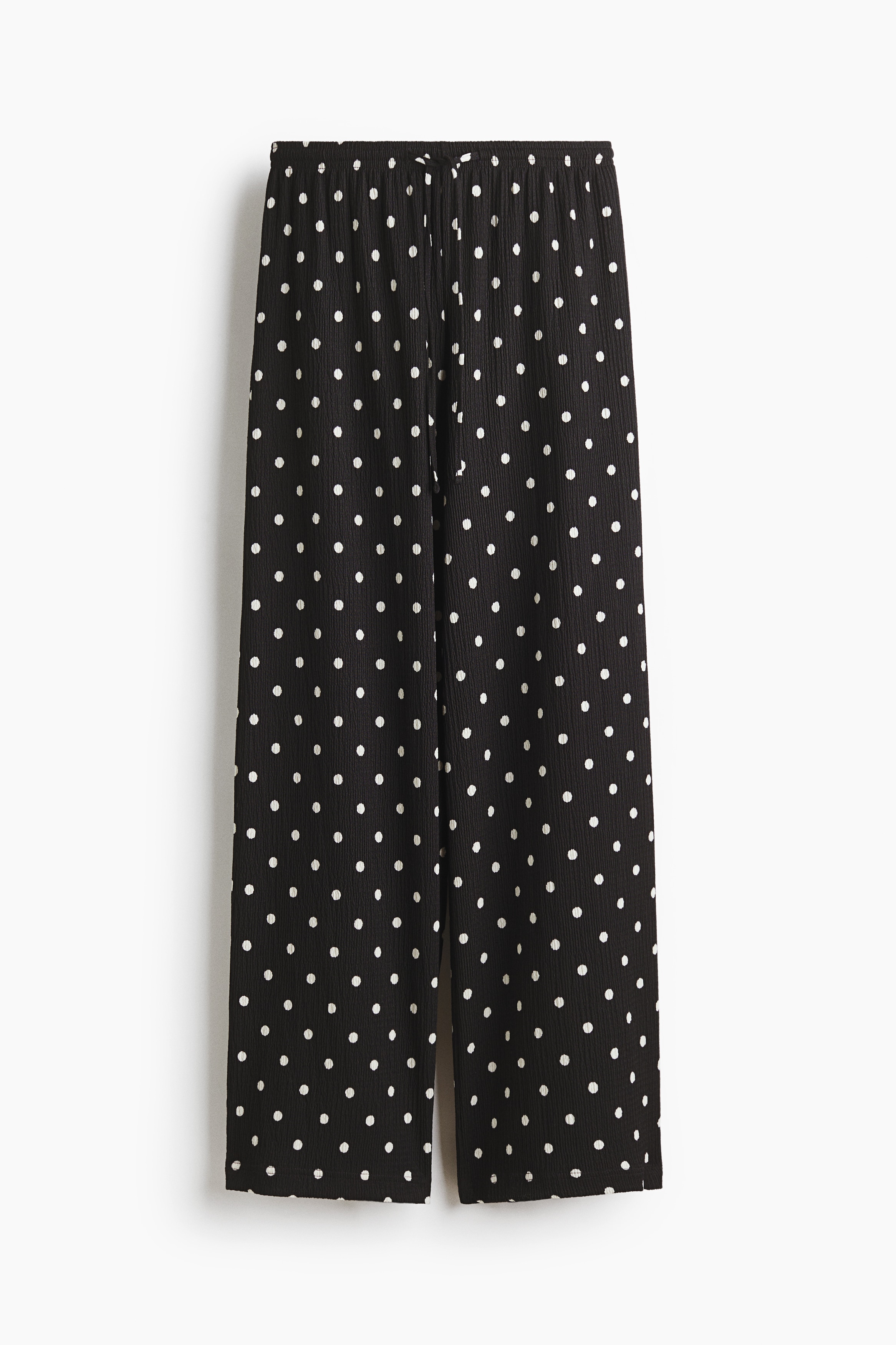 Wide pull-on trousers - Black/Polka dot/Dark brown/Black/Zebra print/Dark rust red/Black/Light beige/Striped/Cream/Striped/Dark brown/Leopard print/Beige