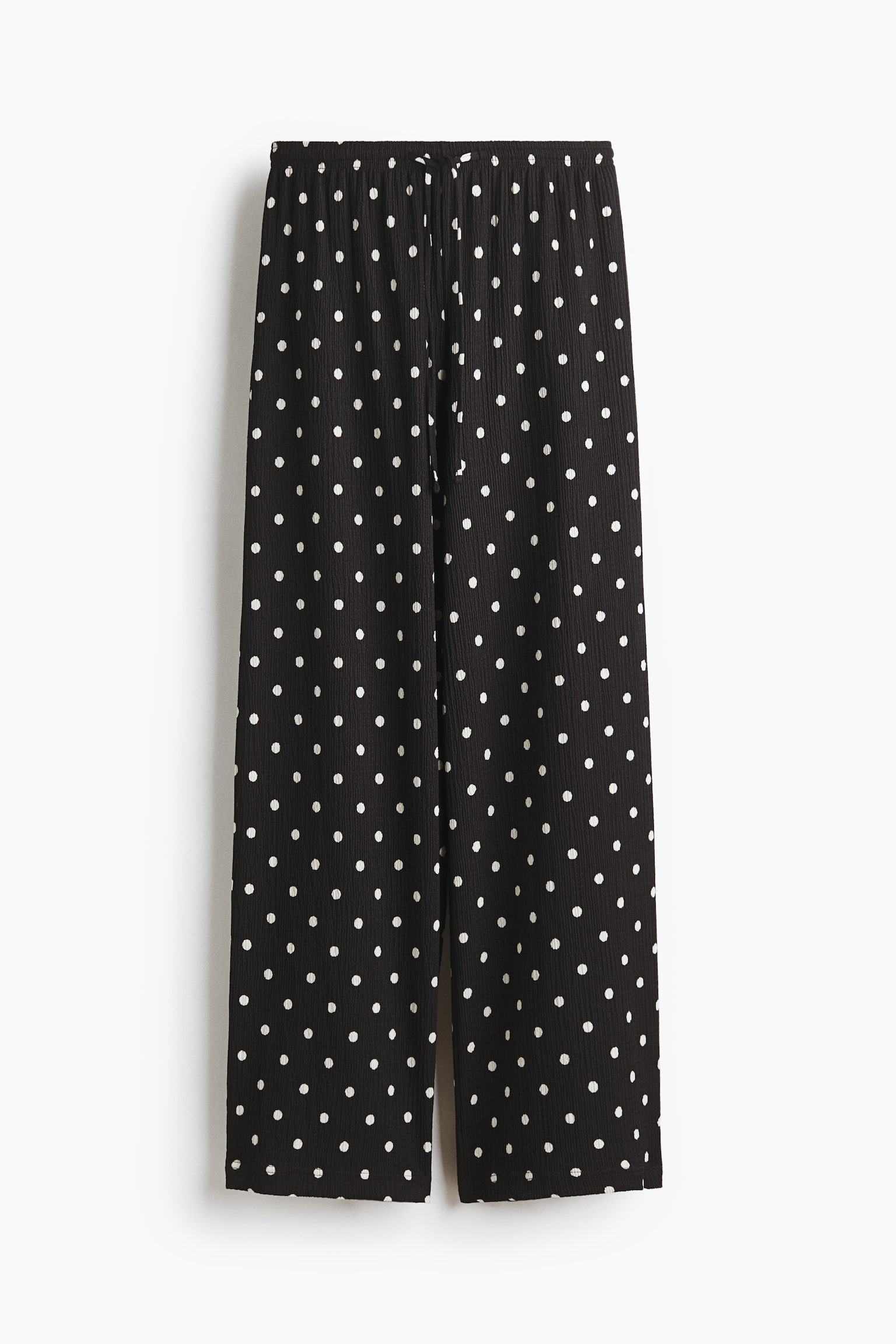 Wide pull-on trousers - Black/Polka dot/Black/Dark brown/Dark rust red/Light beige/Striped/Cream/Striped/Dark brown/Leopard print/Beige - 1