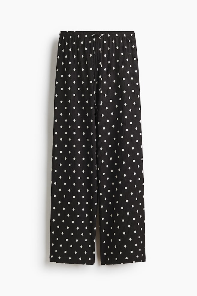 Wide-cut Pull-on Pants - Black/polka dot/Light dusty pink/Dark brown/Black/Dark brown/striped/Cream/striped/Black/zebra print/Dark khaki green/Dark rust red/Dark brown/leopard print - 1