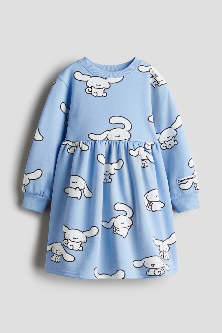 Printed sweatshirt dress