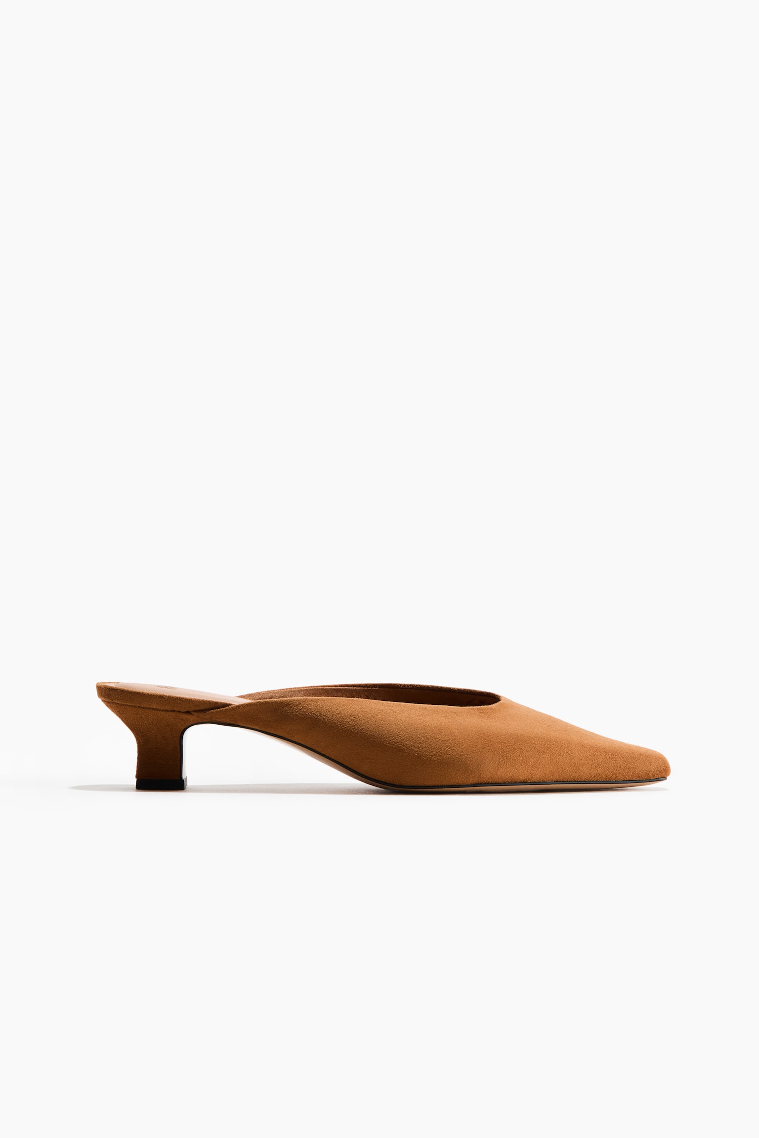 Slip-ons med hæl - Mørk beige