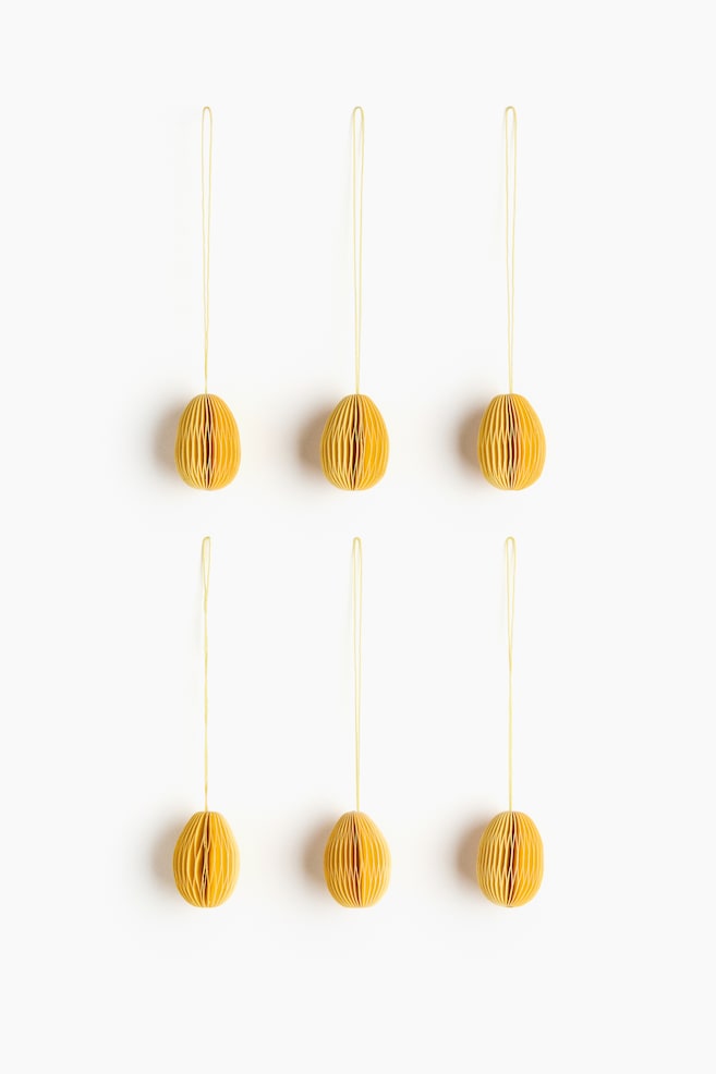 6-pack Easter decorations - Yellow/White - 1