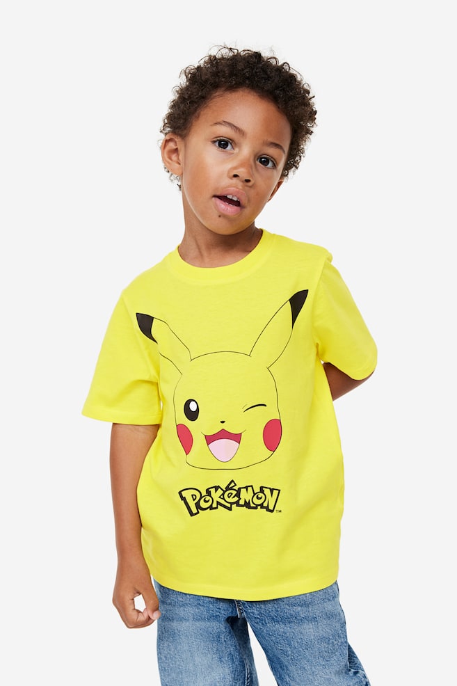 4-pack printed T-shirts - Yellow/Pokémon/Bright blue/Sonic the Hedgehog/Bright yellow/Pokémon - 2