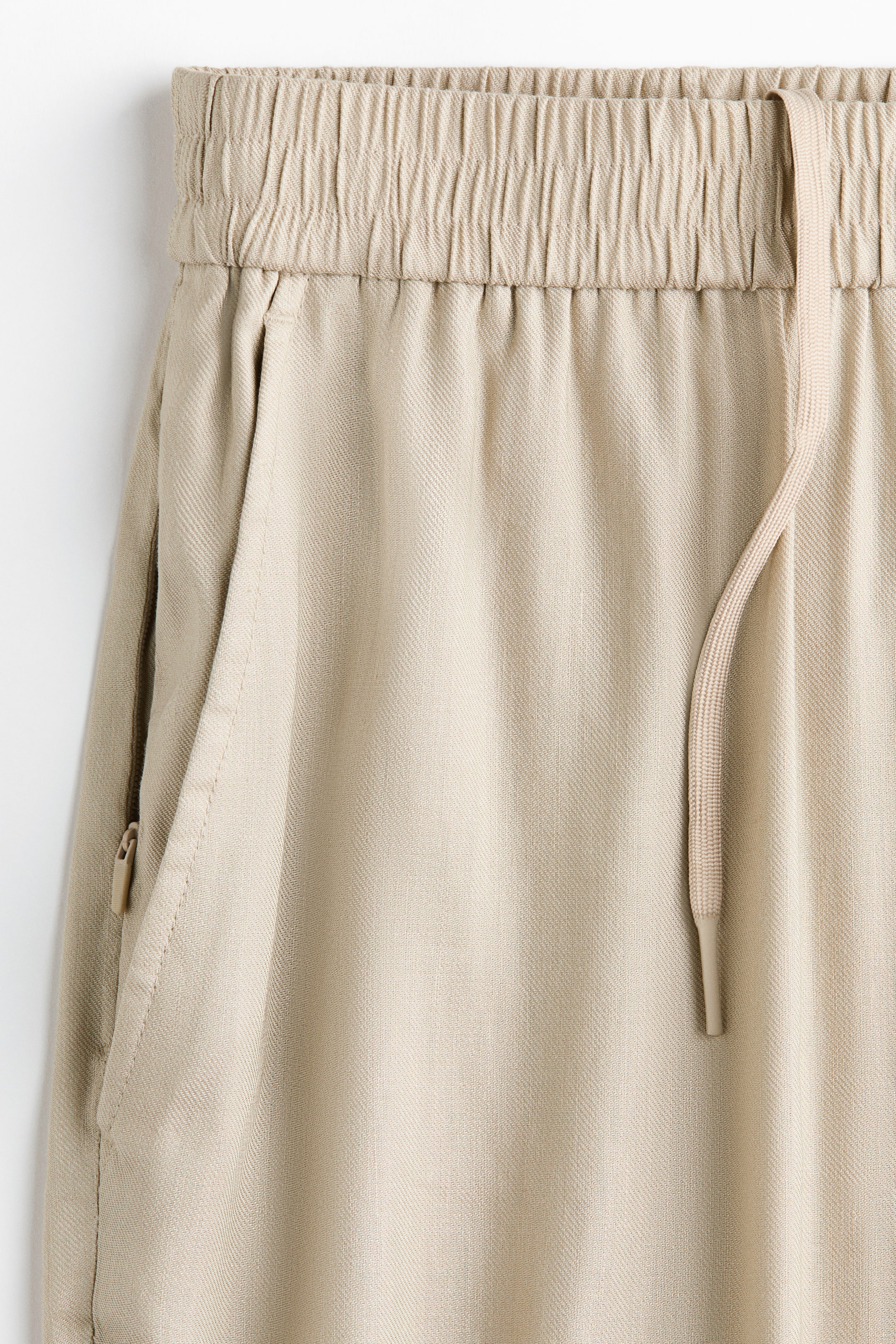 Pantalon ample facile d'entretien en lin mélangé