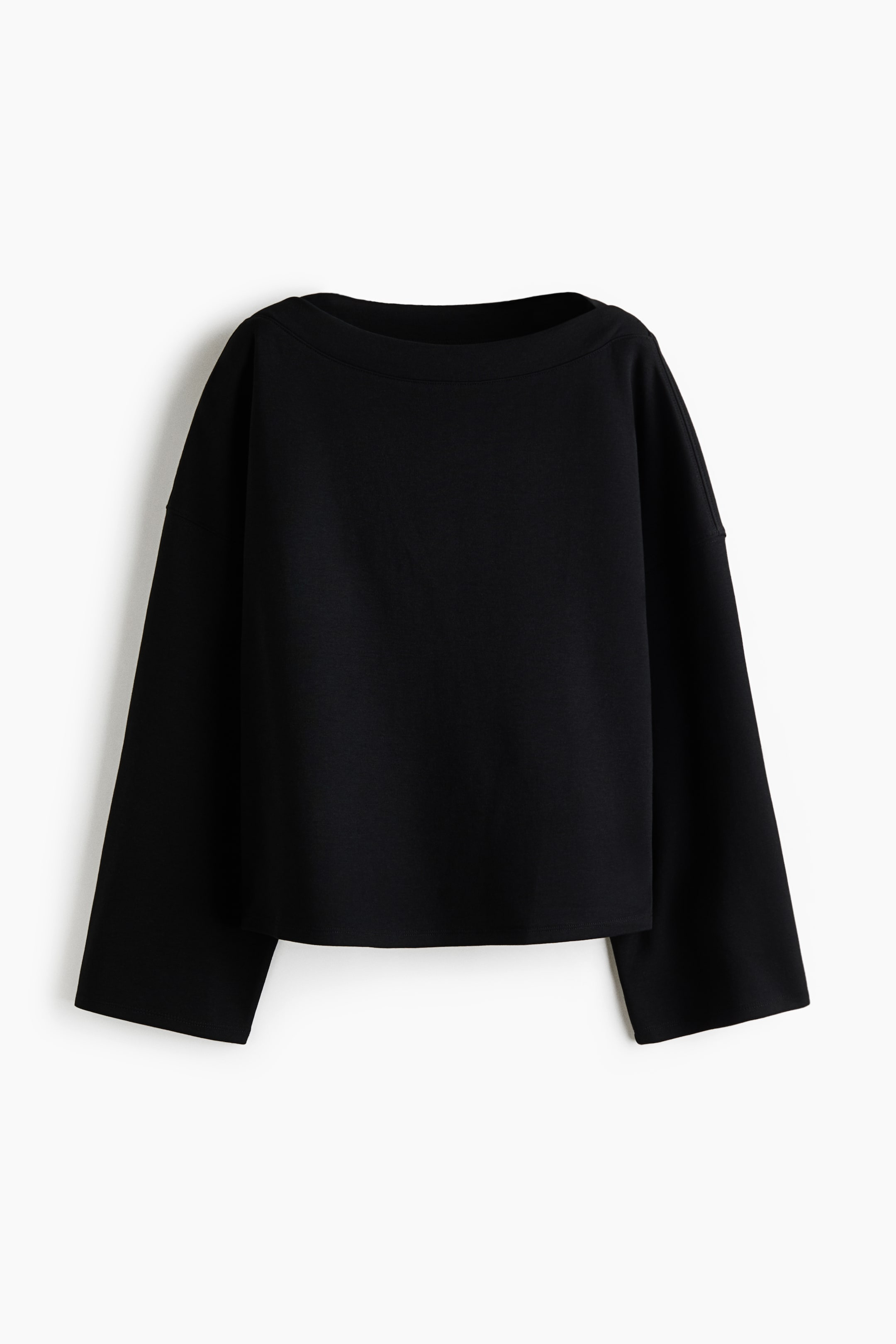 View larger image: Boat-neck sweatshirt - Black - Ladies | H&M 1